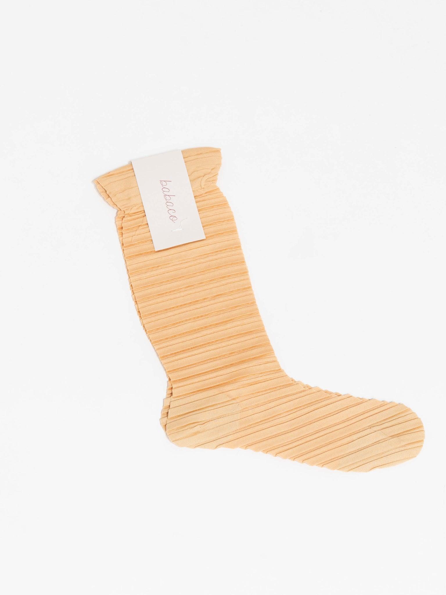 Namu Shop - Babaco Crushed Socks - Blue, Beige