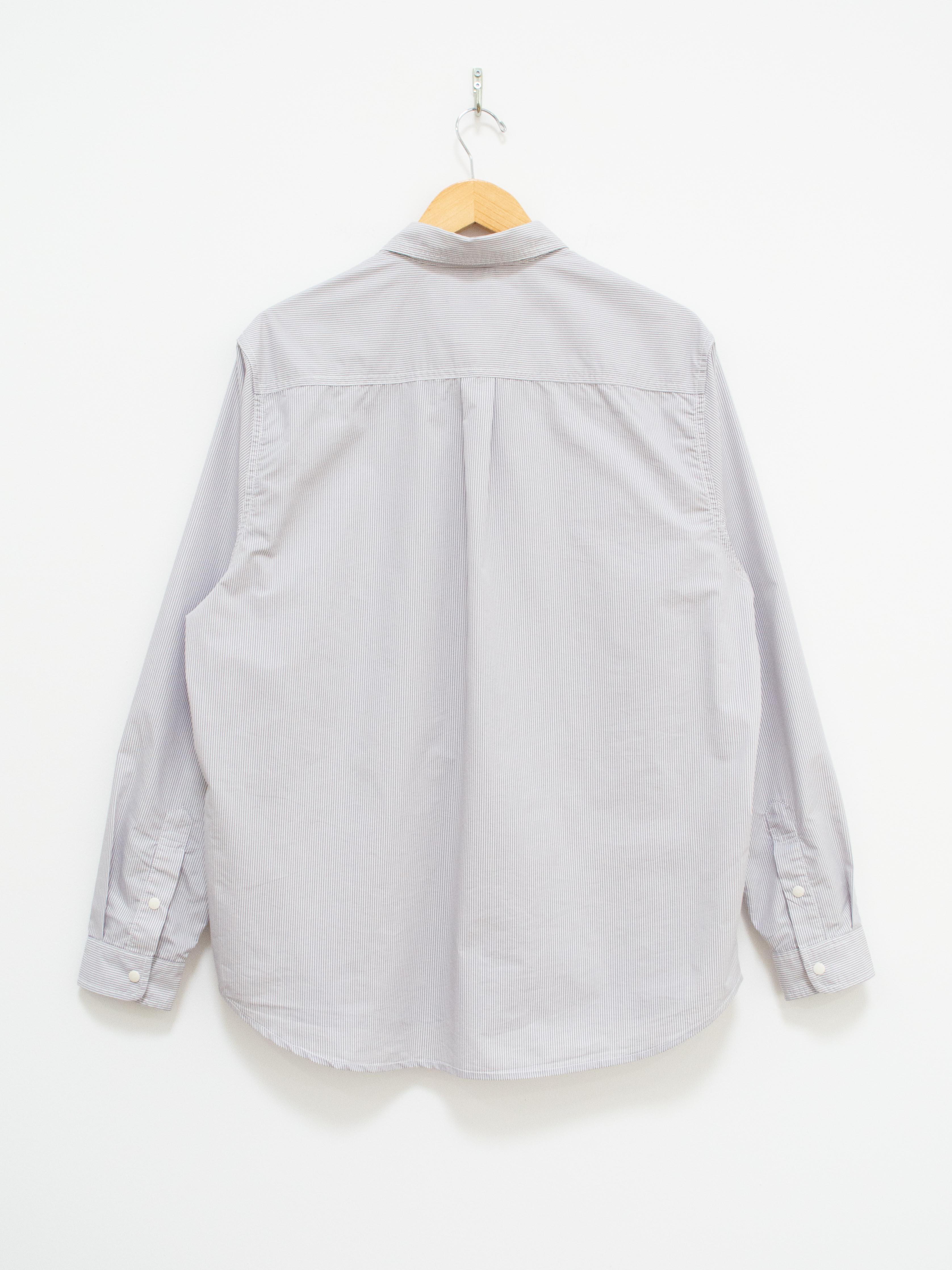 Namu Shop - CAYL Double Pocket Hiker Shirt - Gray Stripe