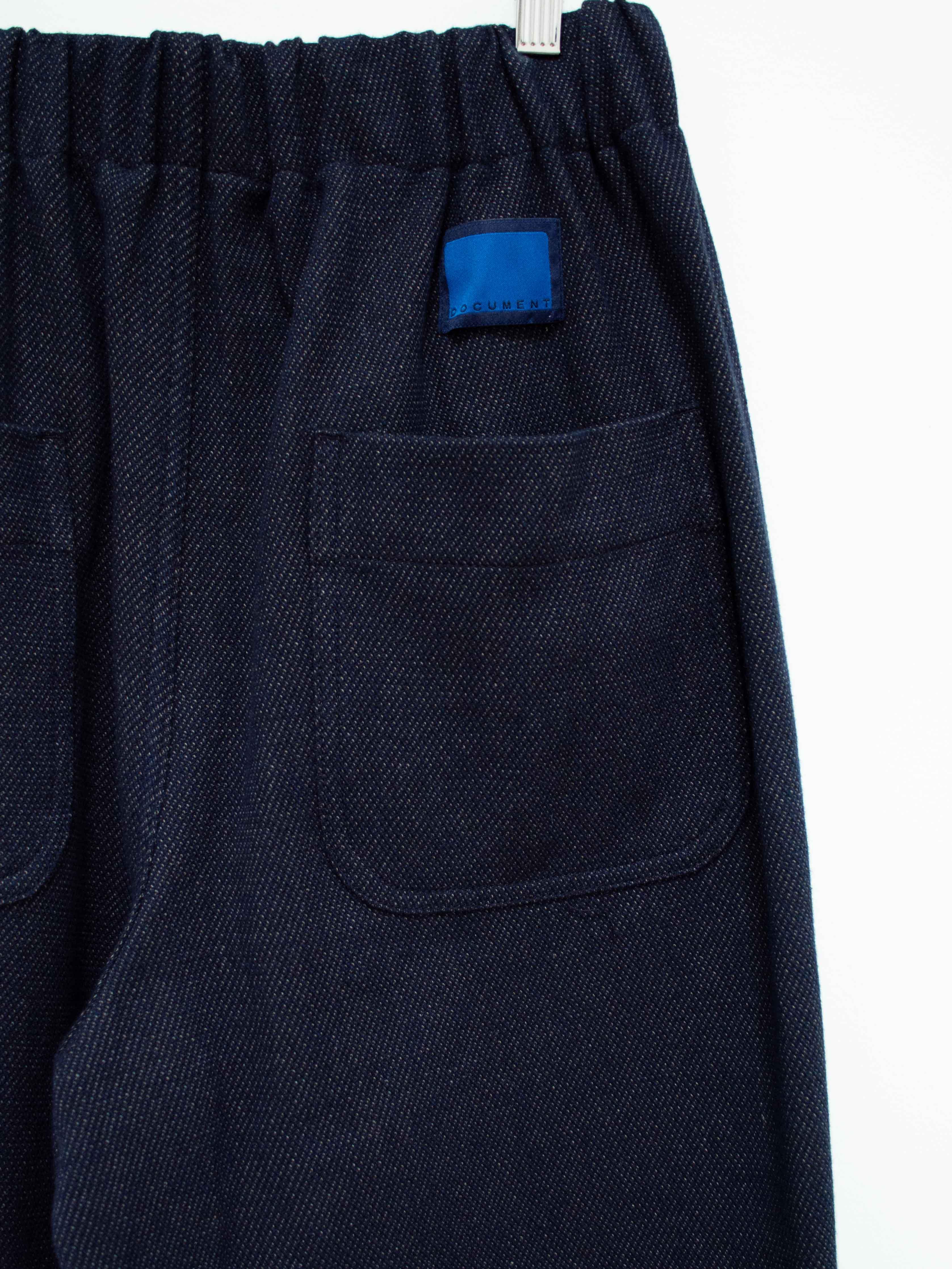 Namu Shop - Document Denim Cotton One Tucked Trousers
