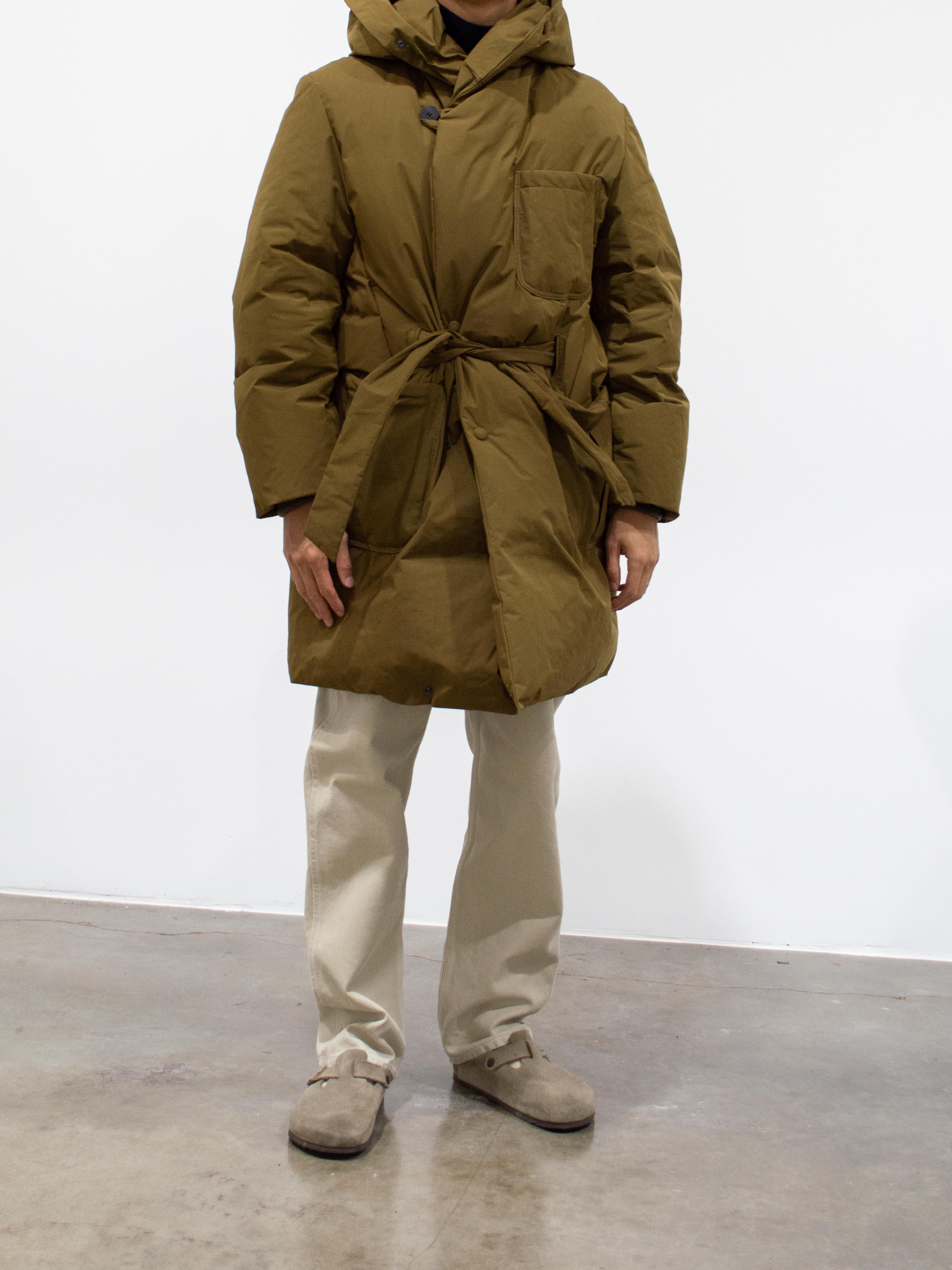 Namu Shop - Document Duck Down Robe Hooded Coat - Moka Brown