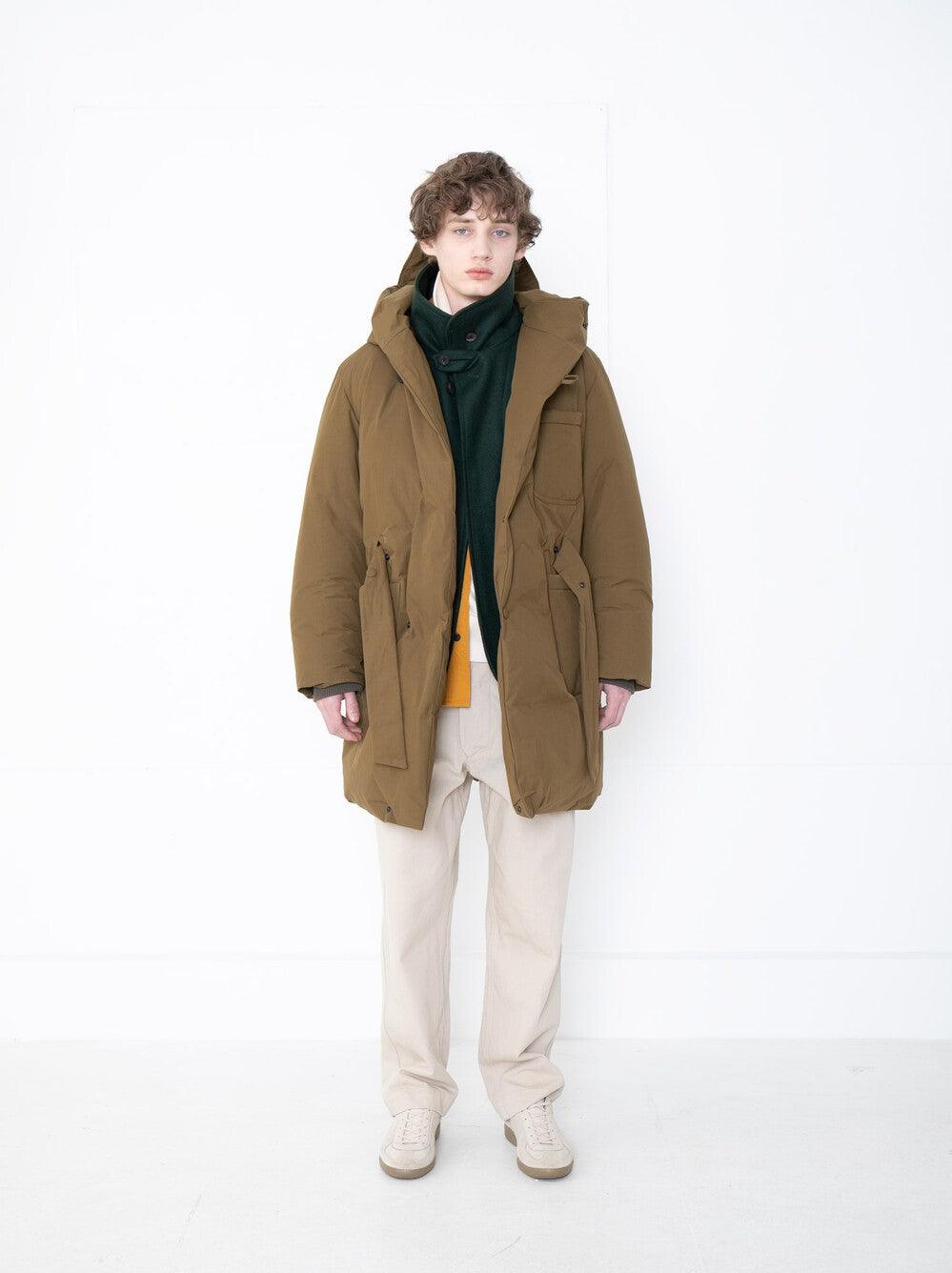 Namu Shop - Document Duck Down Robe Hooded Coat - Moka Brown