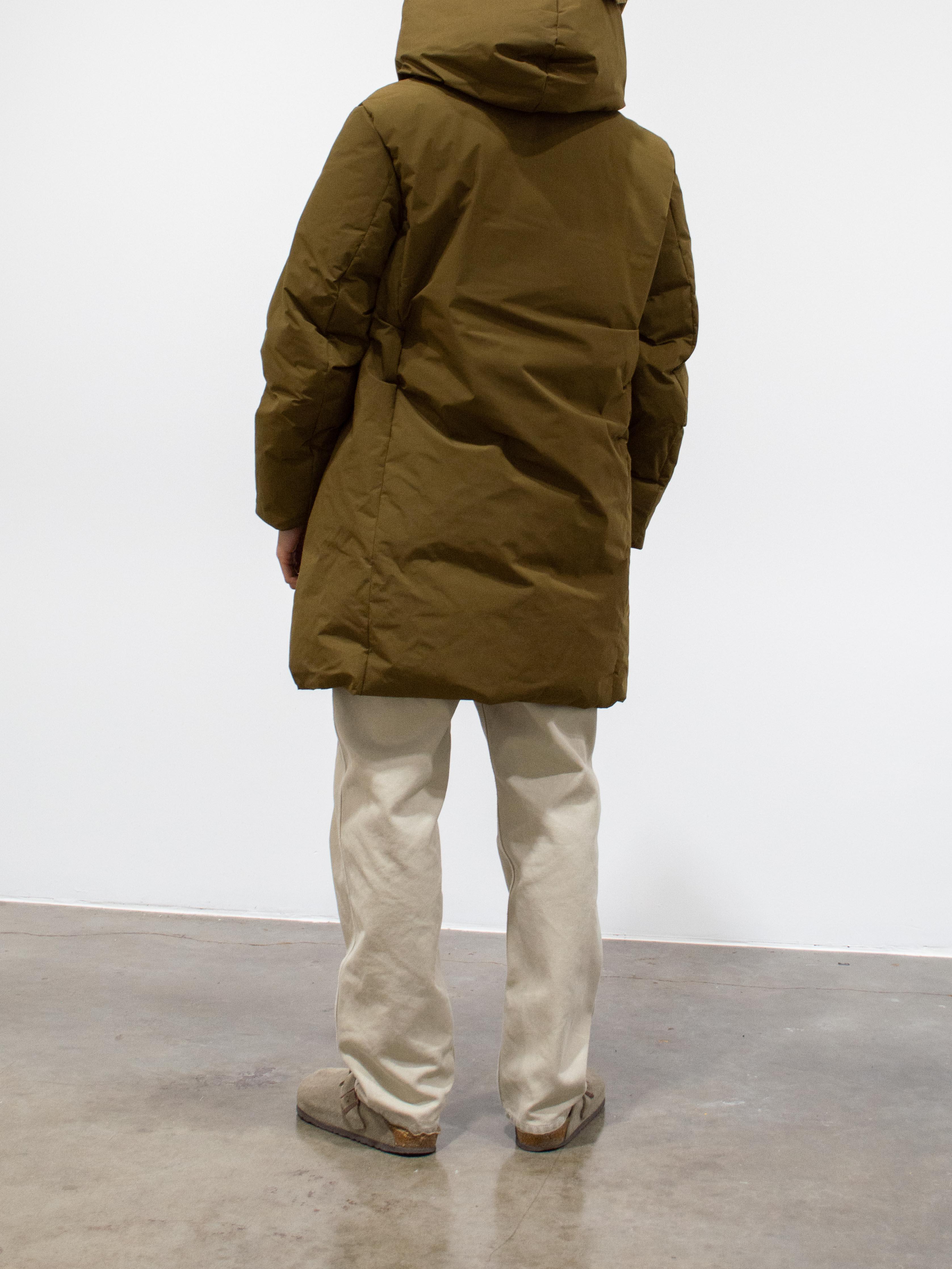 Namu Shop - Document Duck Down Robe Hooded Coat - Moka Brown