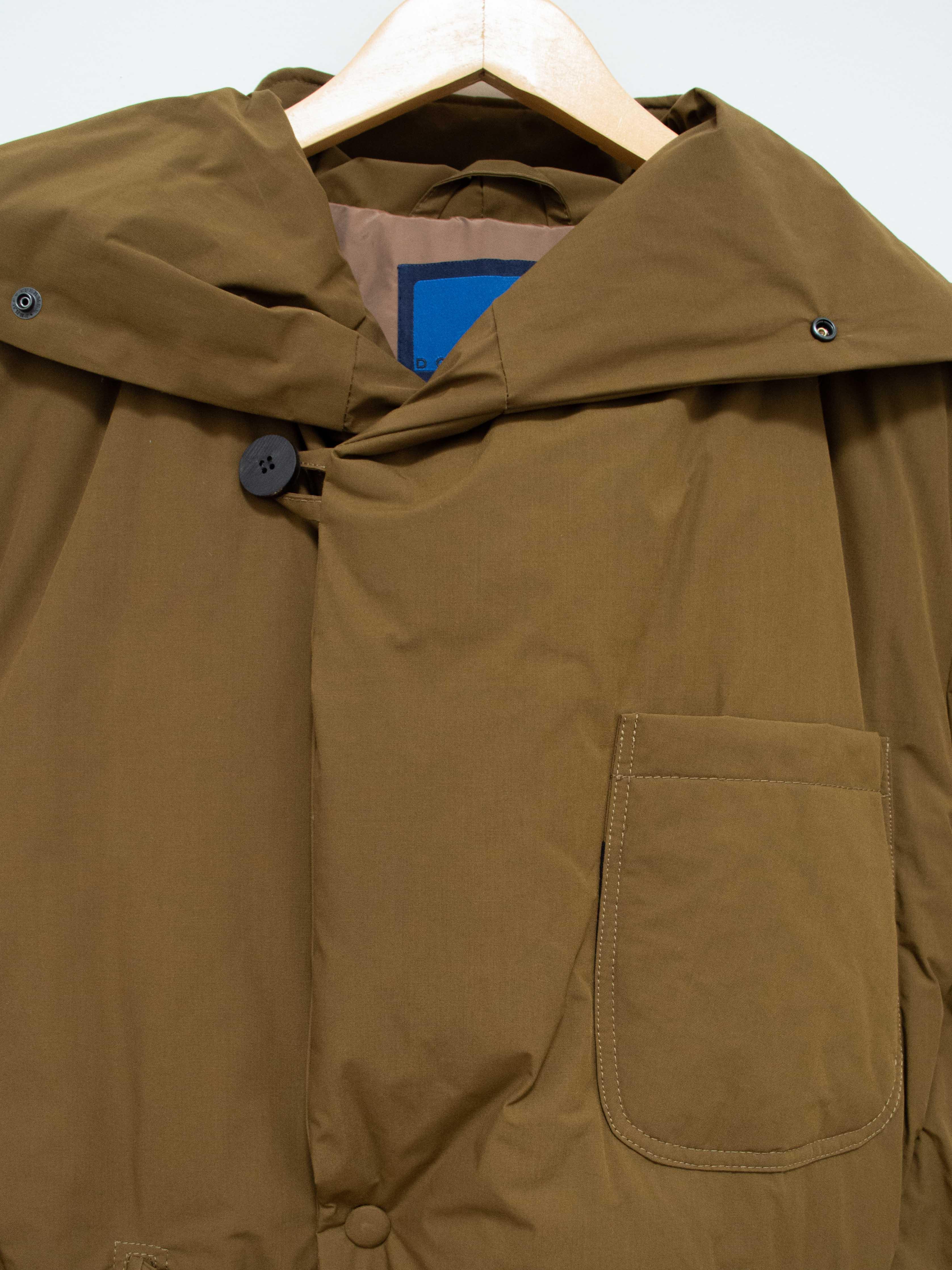 Namu Shop - Document Duck Down Robe Hooded Coat - Moka Brown
