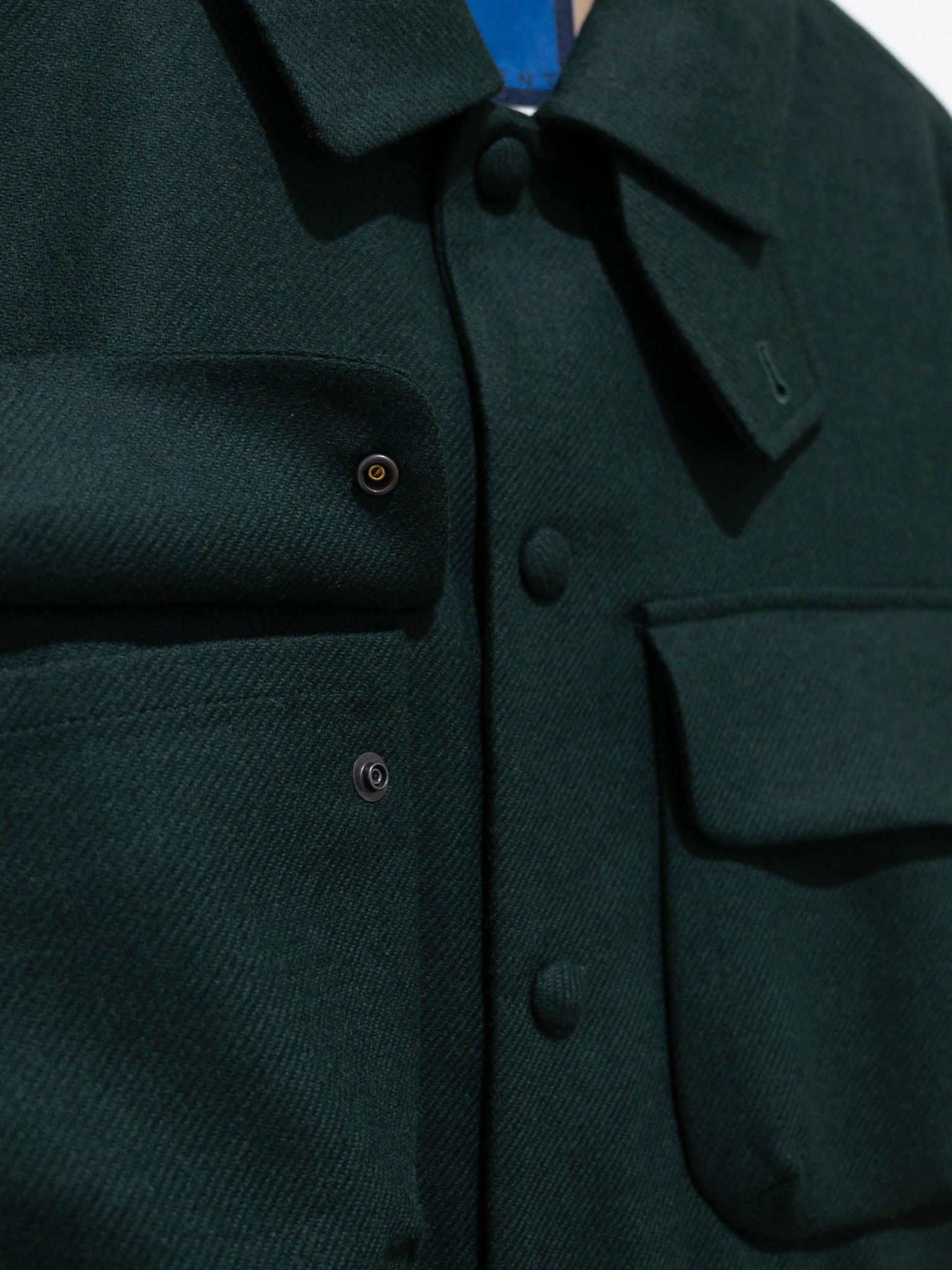 Namu Shop - Document English Wool CPO Jacket - Forest Green (restocked)