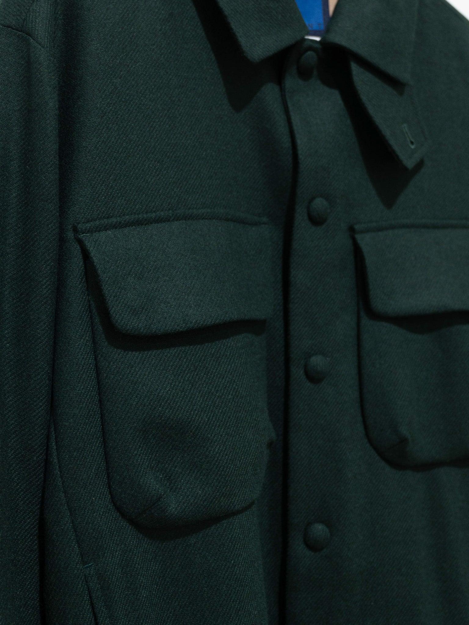 Namu Shop - Document English Wool CPO Jacket - Forest Green (restocked)