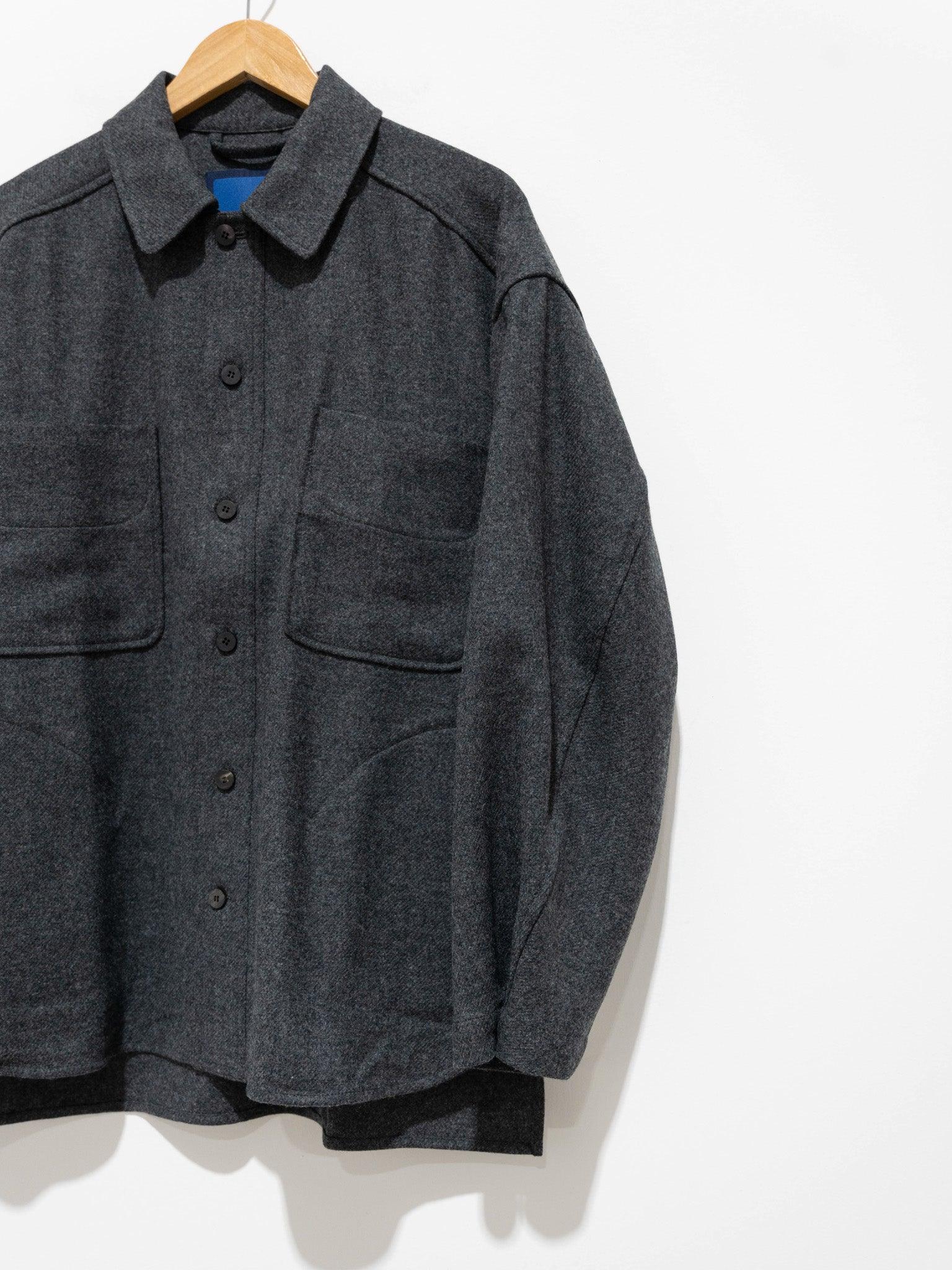 Namu Shop - Document English Wool Shirting Jacket - Gray