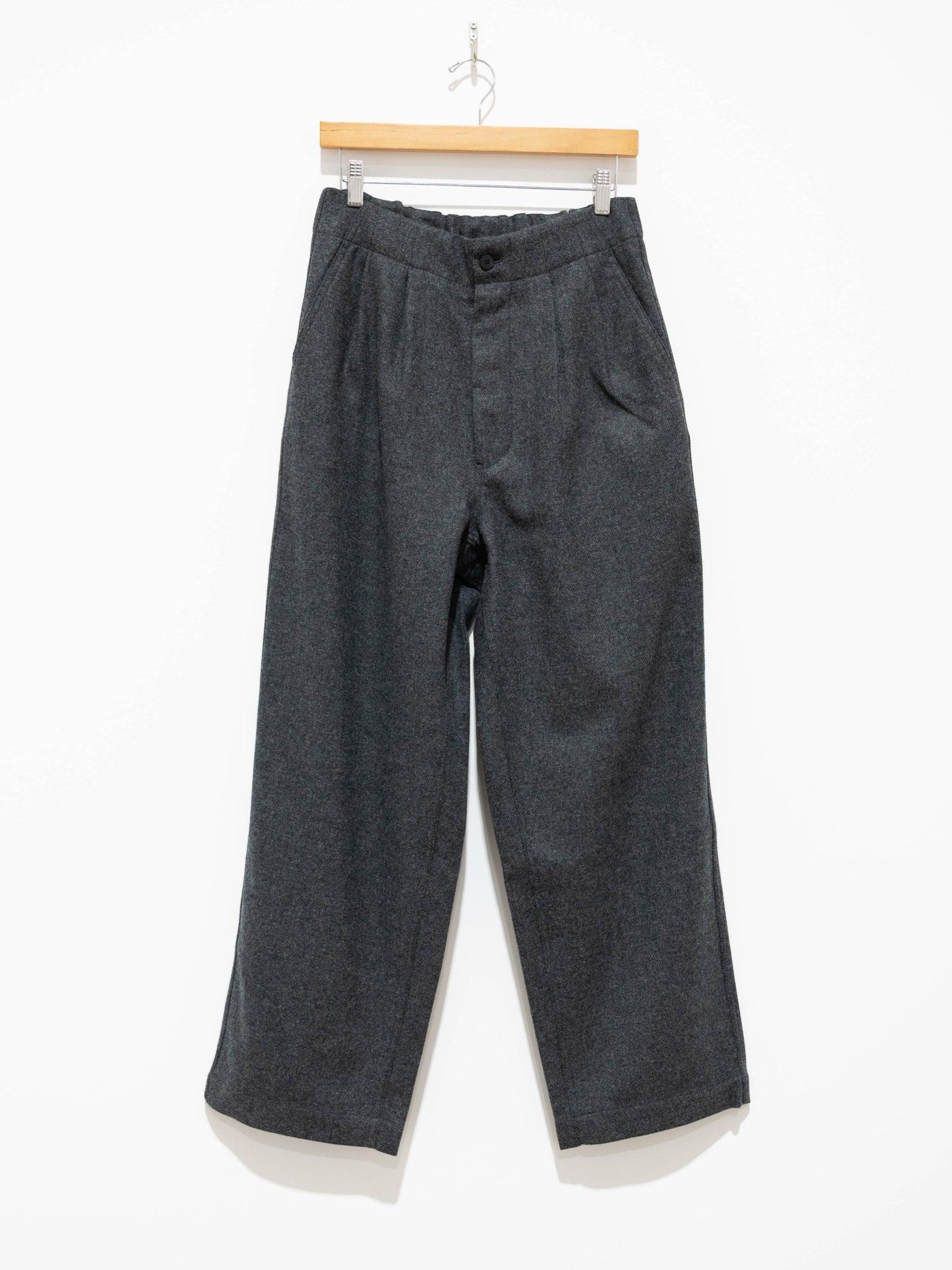 Namu Shop - Document English Wool Tucked Trousers - Gray