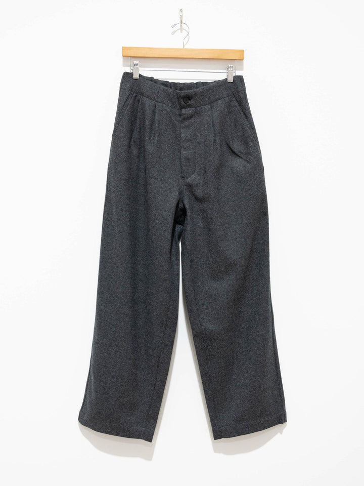 Namu Shop - Document English Wool Tucked Trousers - Gray