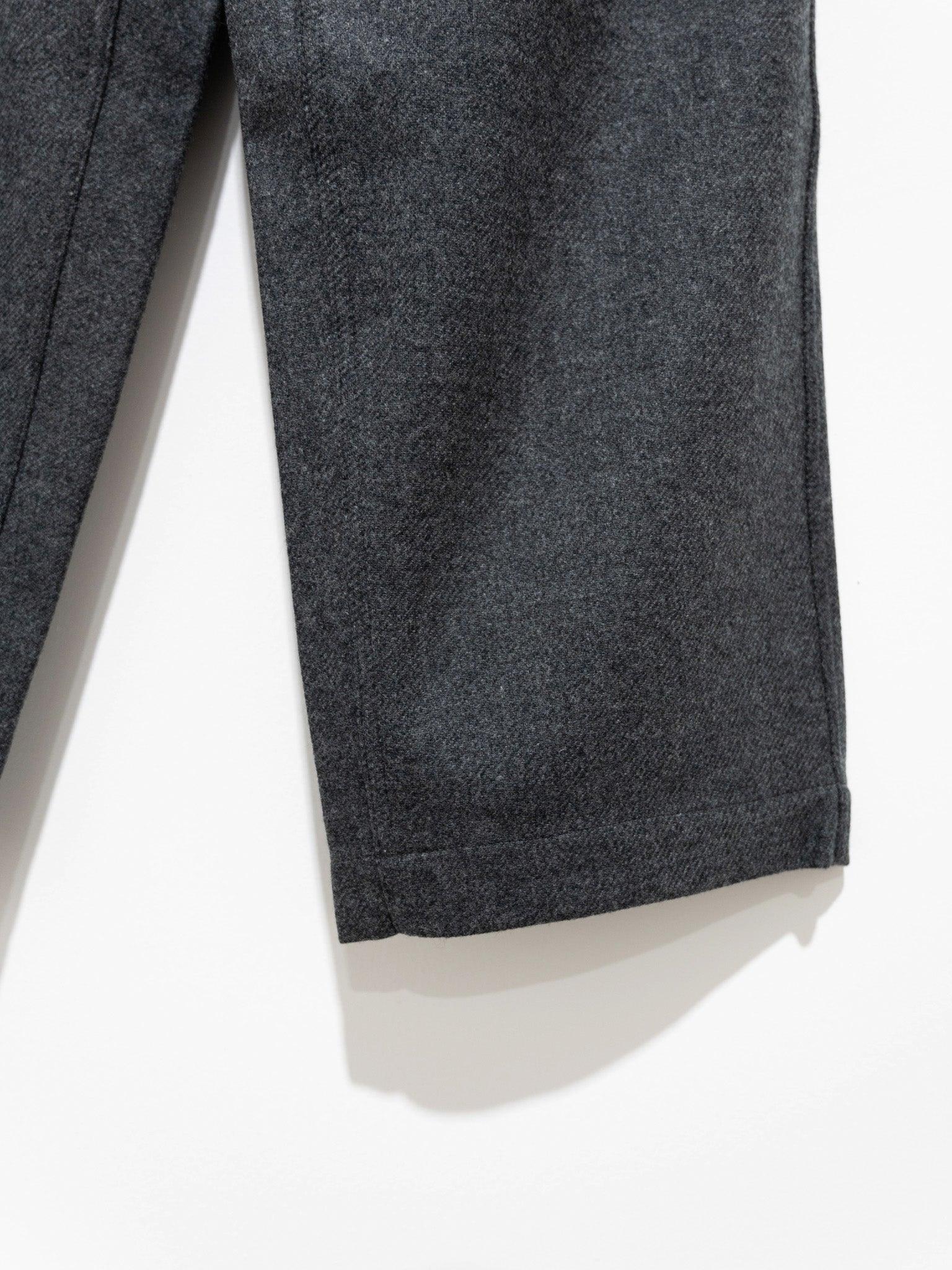 Namu Shop - Document English Wool Tucked Trousers - Gray