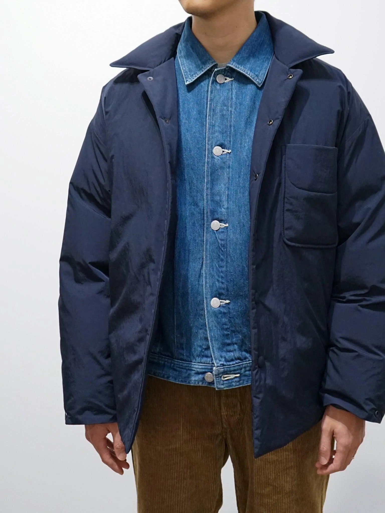 Namu Shop - Document Goosedown Shirting Jacket - Navy