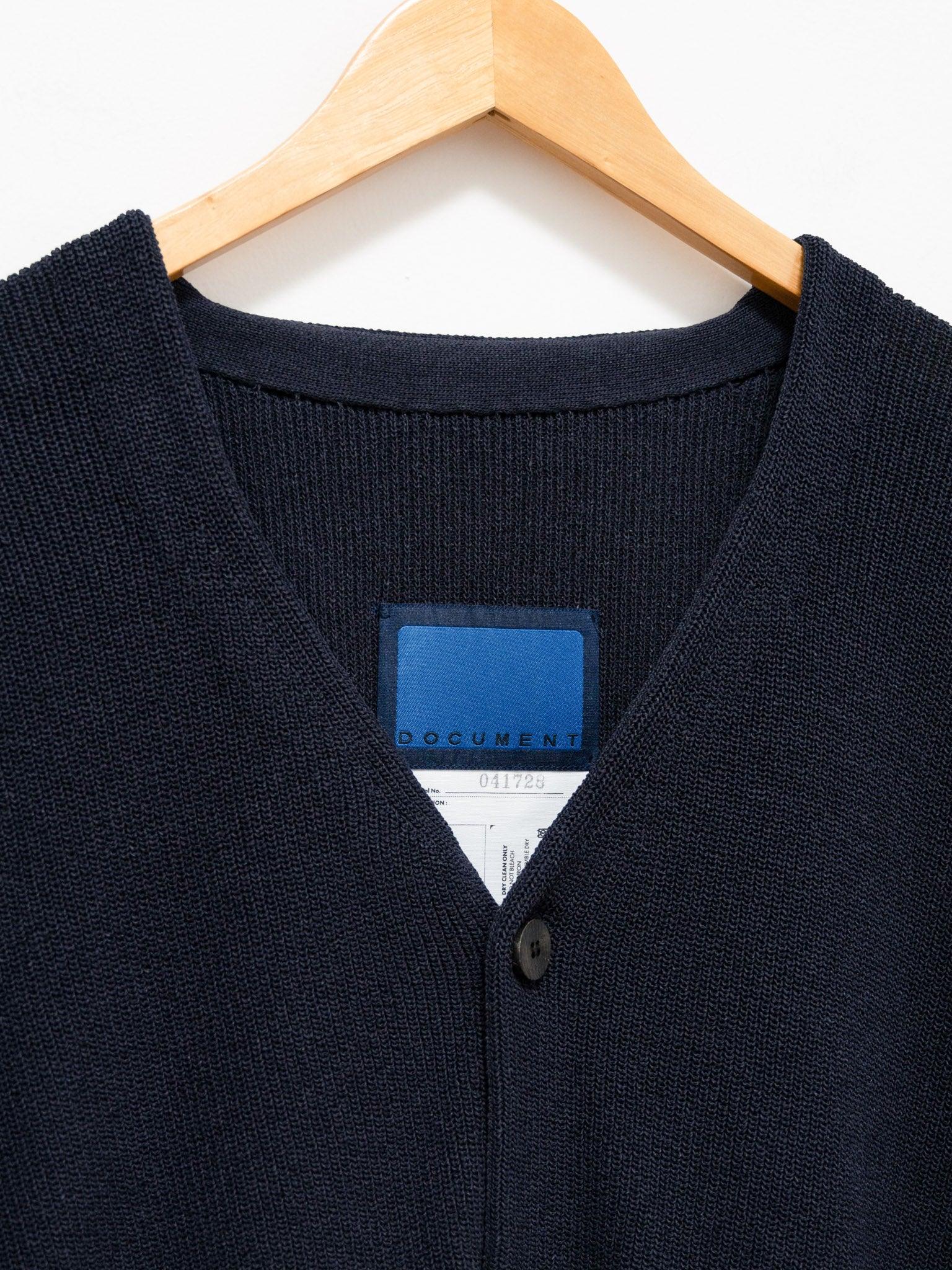 Namu Shop - Document Hanji Paper Relaxed Cardigan - Navy