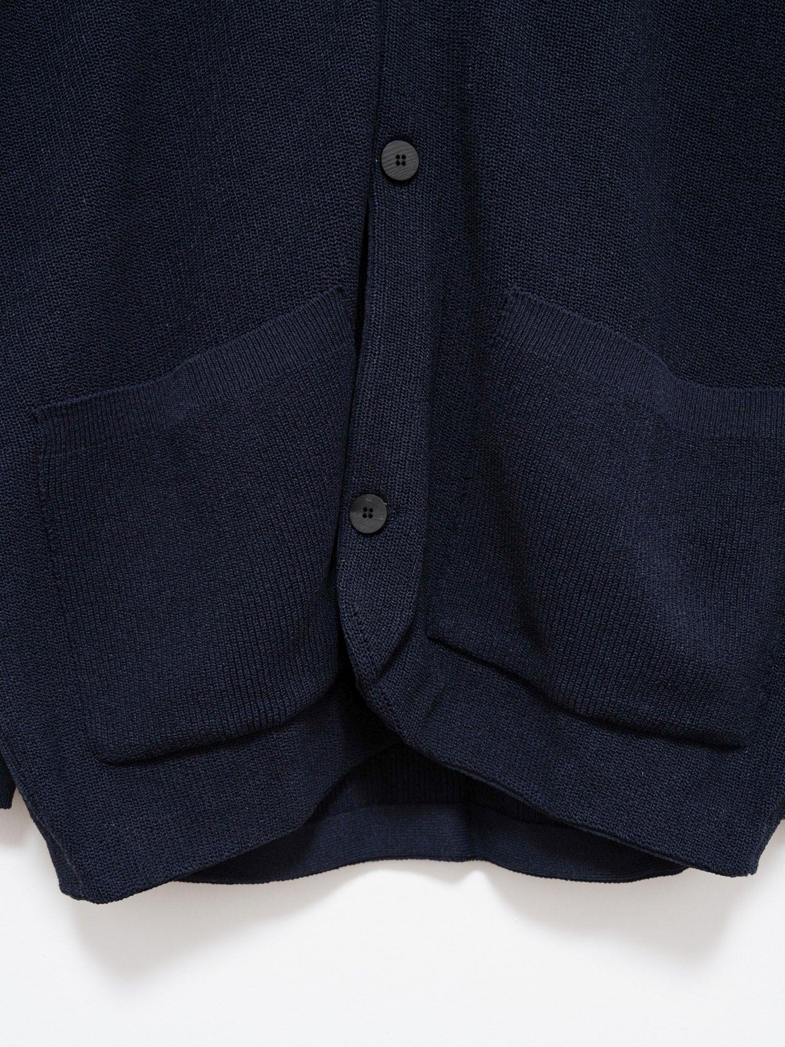 Namu Shop - Document Hanji Paper Relaxed Cardigan - Navy