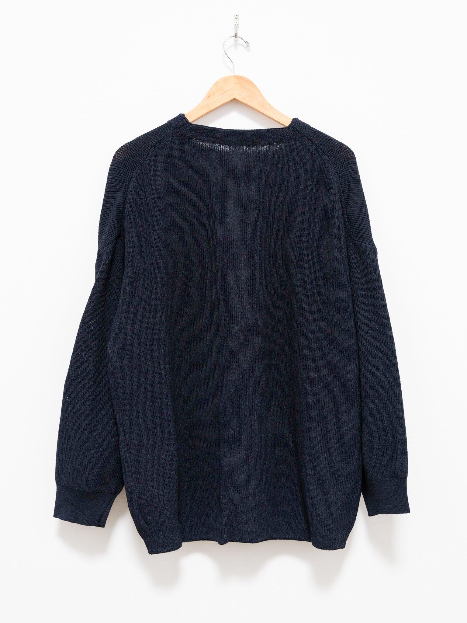 Namu Shop - Document Hanji Paper Relaxed Cardigan - Navy