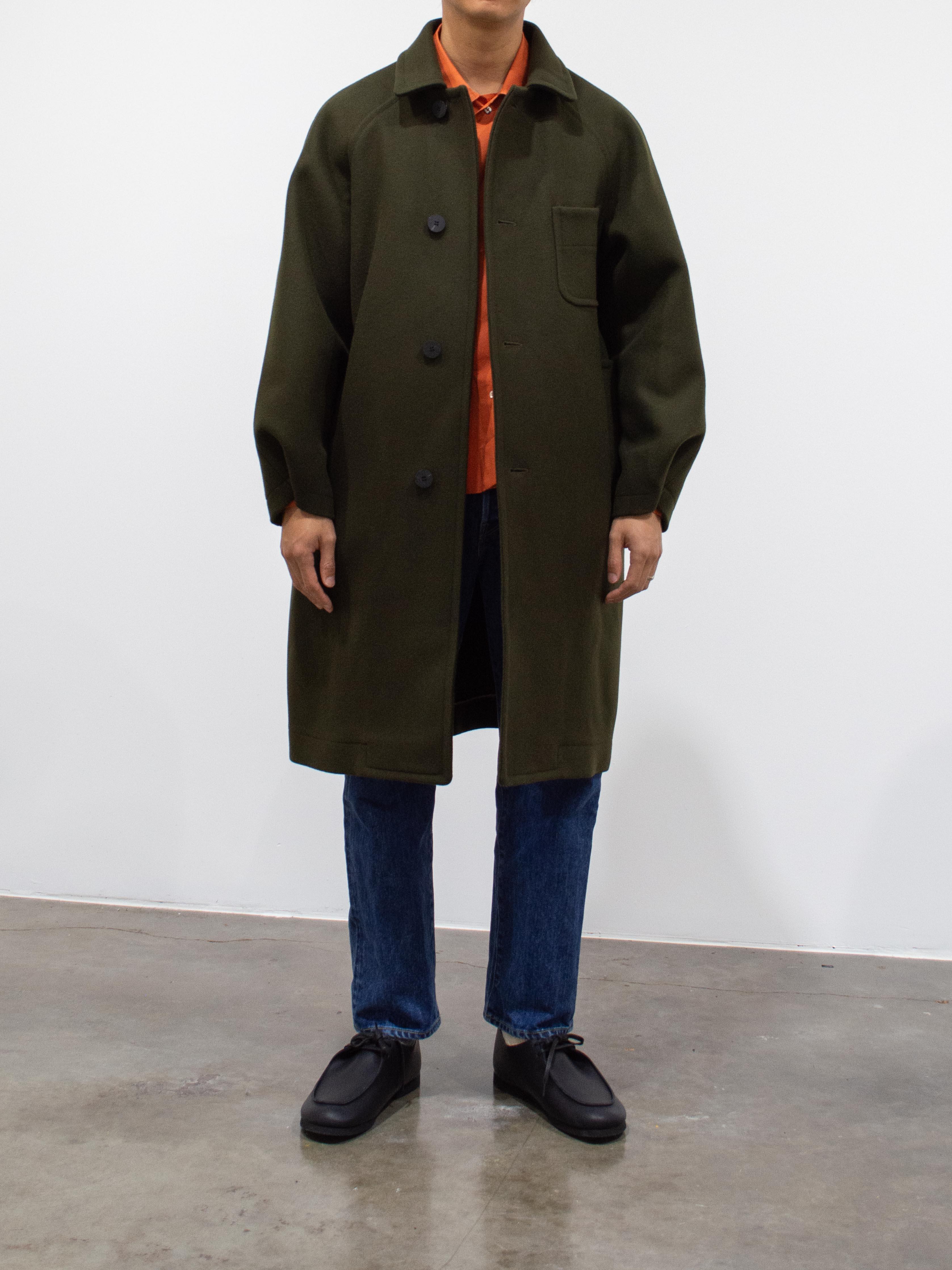 Namu Shop - Document Heavy Melton Coat - Olive