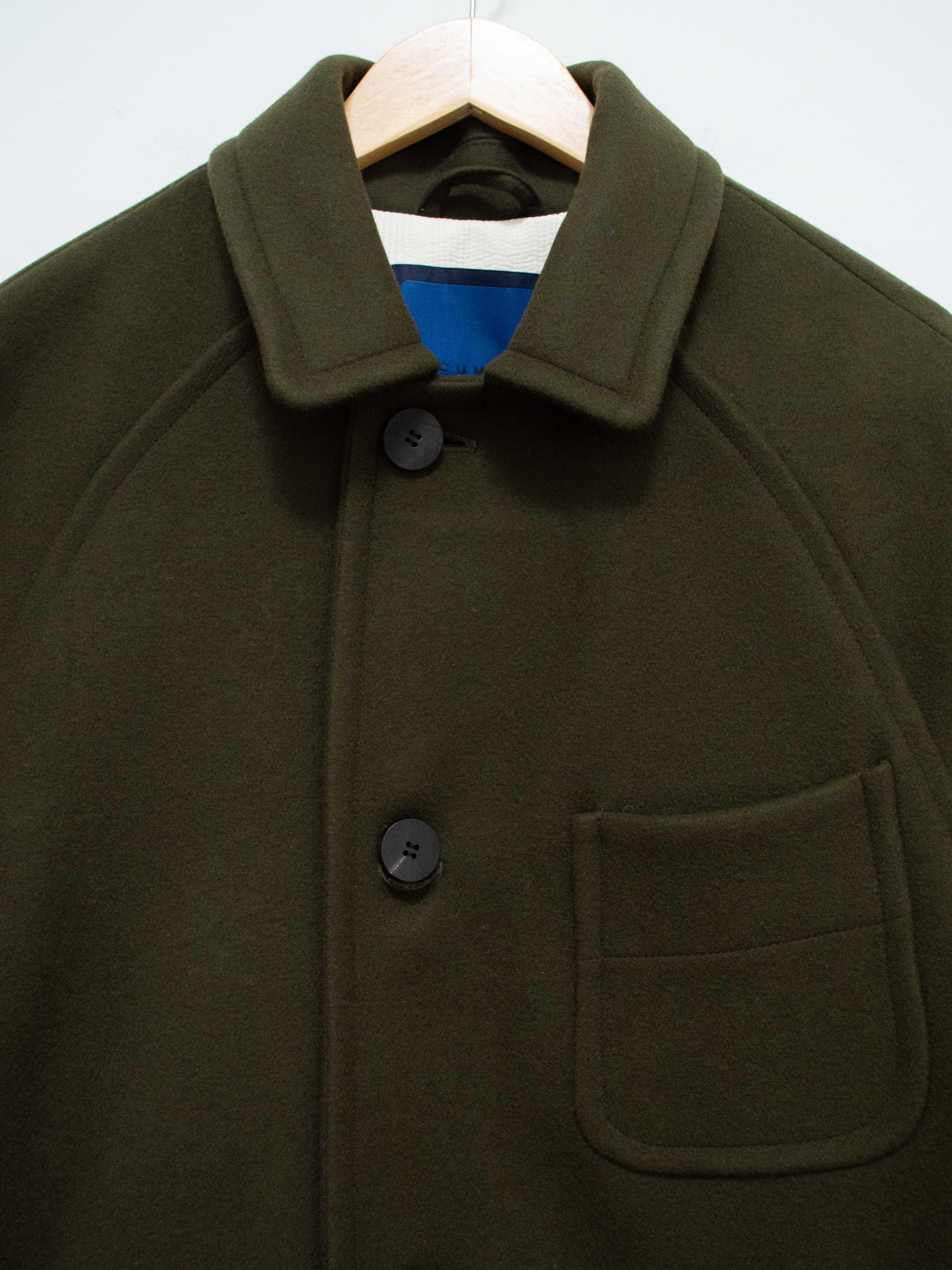 Namu Shop - Document Heavy Melton Coat - Olive
