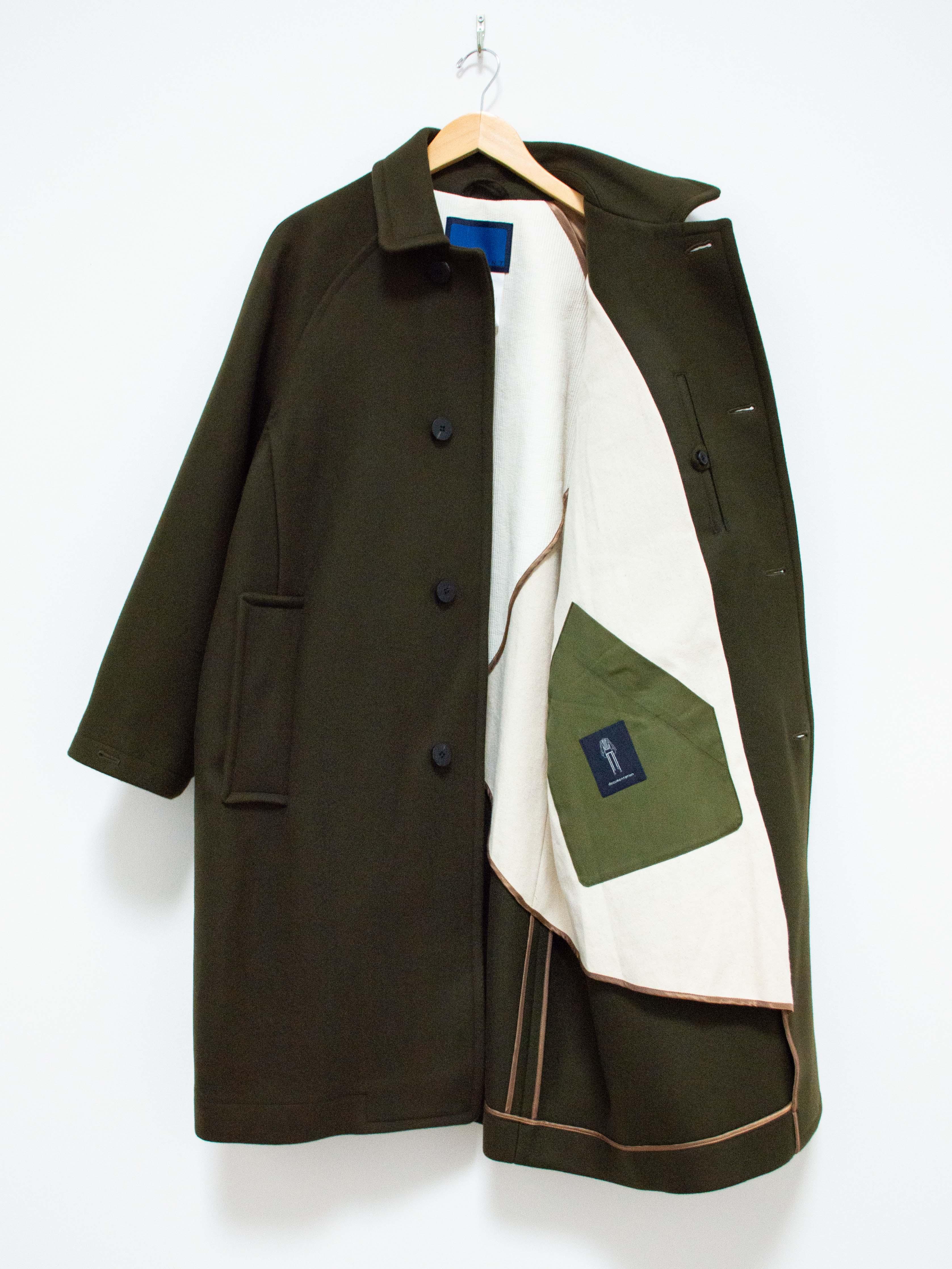 Namu Shop - Document Heavy Melton Coat - Olive