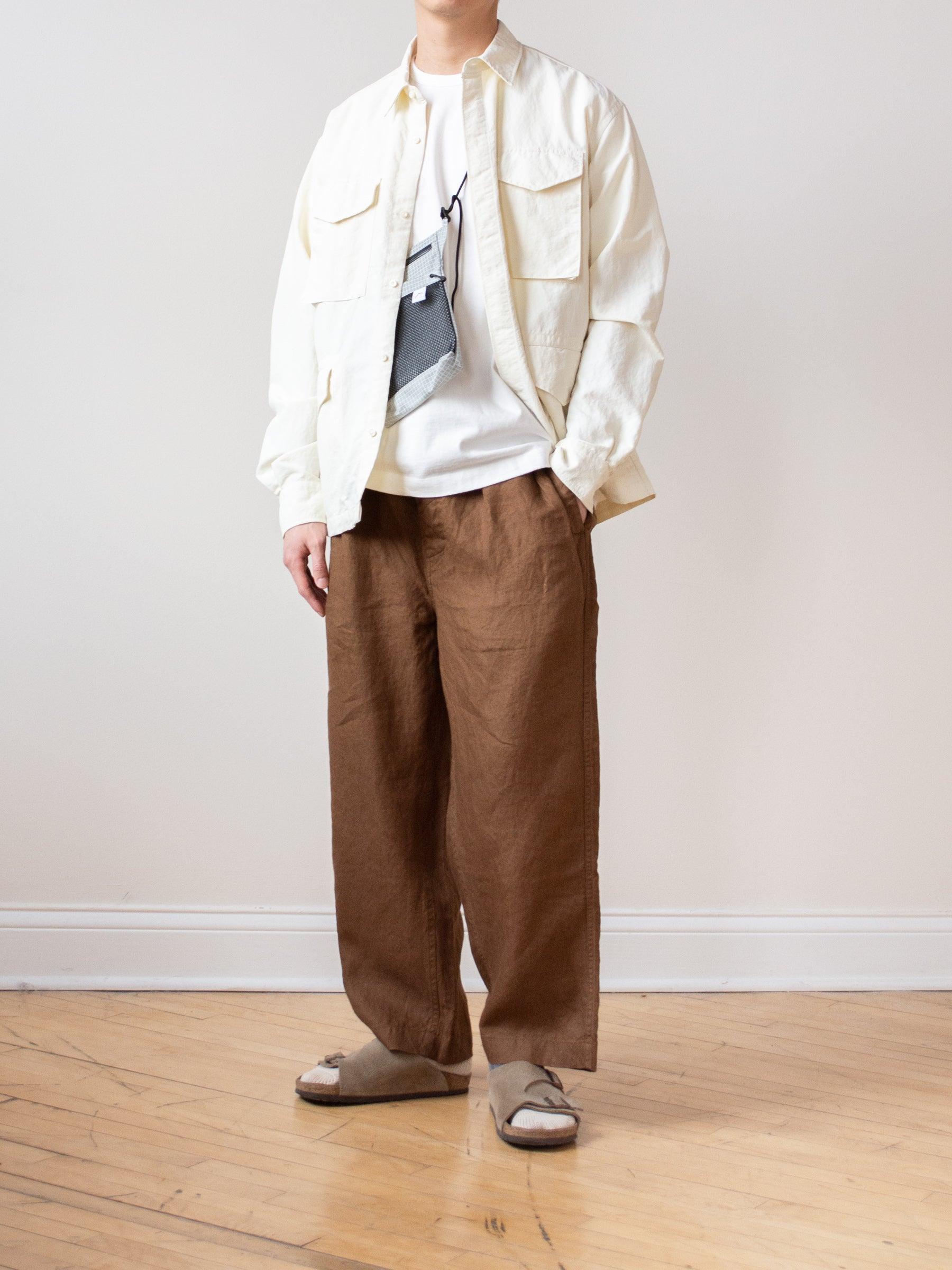 Namu Shop - Document Irish Linen Painter Pants - Brown