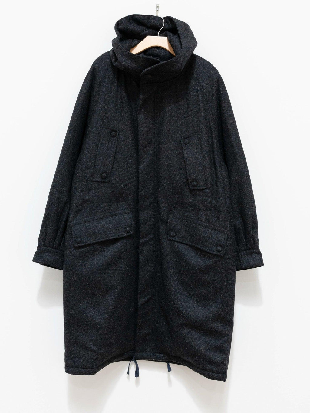 Namu Shop - Document Lightweight Padded Wool Parka - Dark Gray