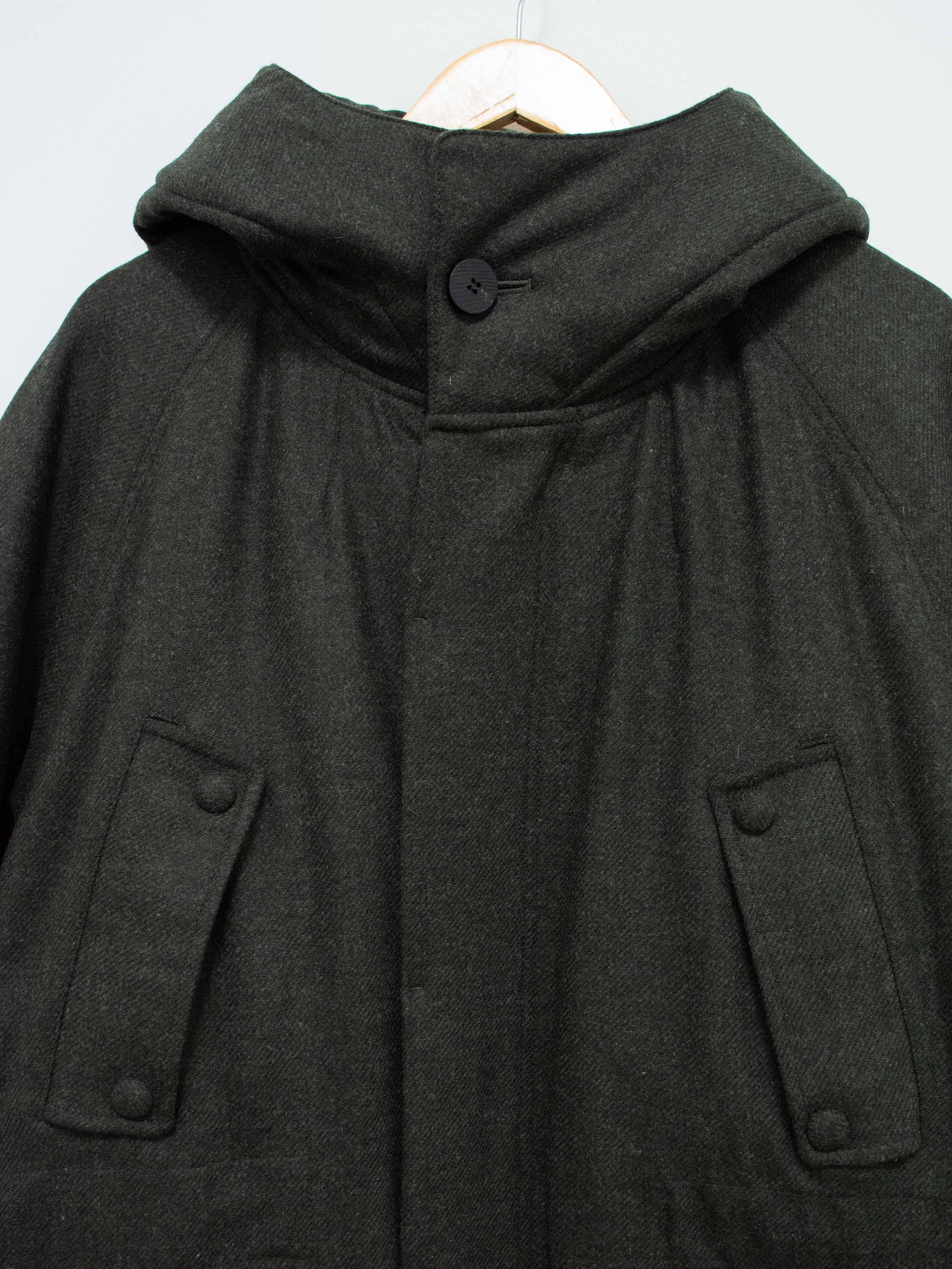 Namu Shop - Document Lightweight Padded Wool Parka - Forest Green