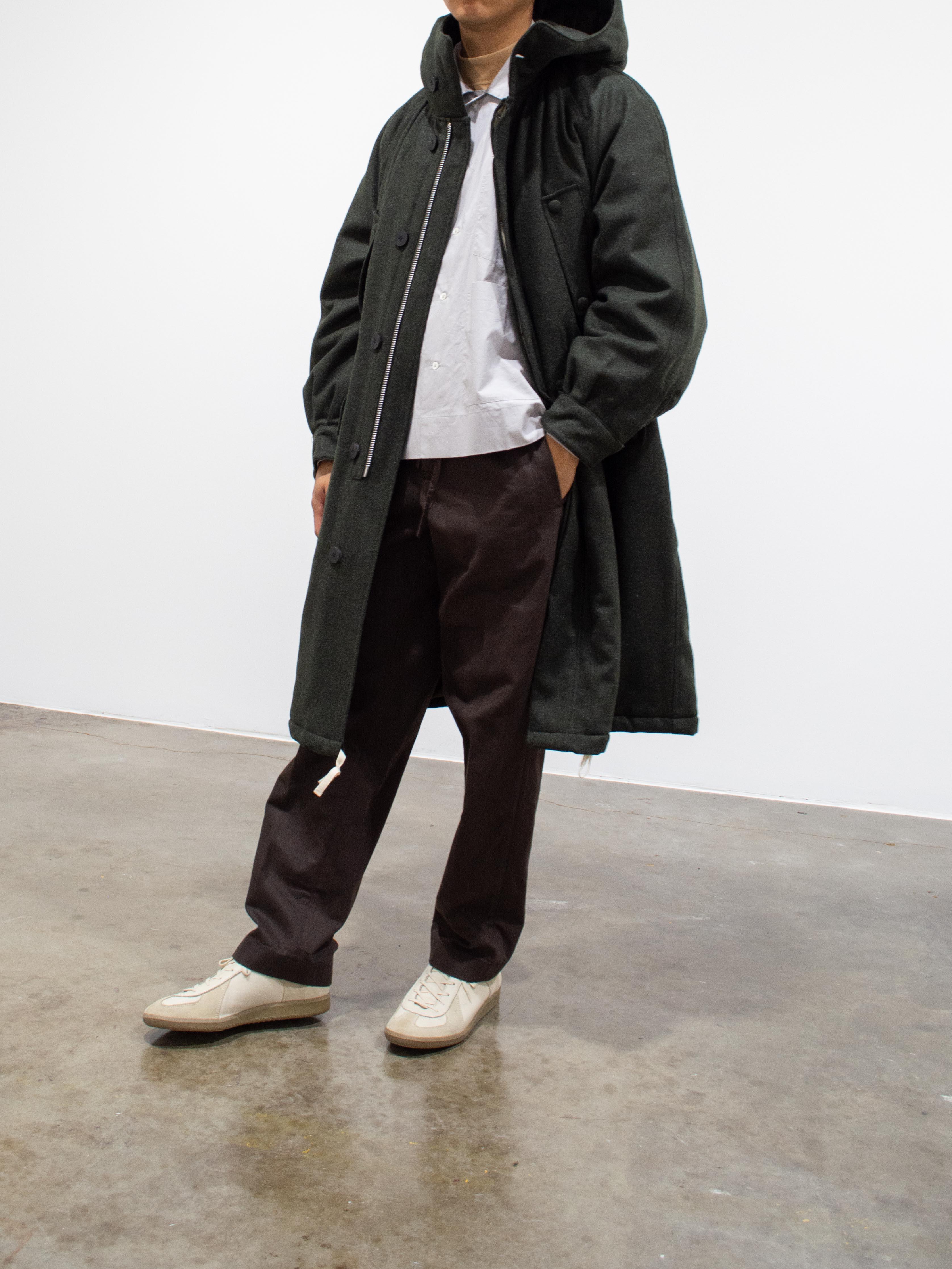 Namu Shop - Document Lightweight Padded Wool Parka - Forest Green