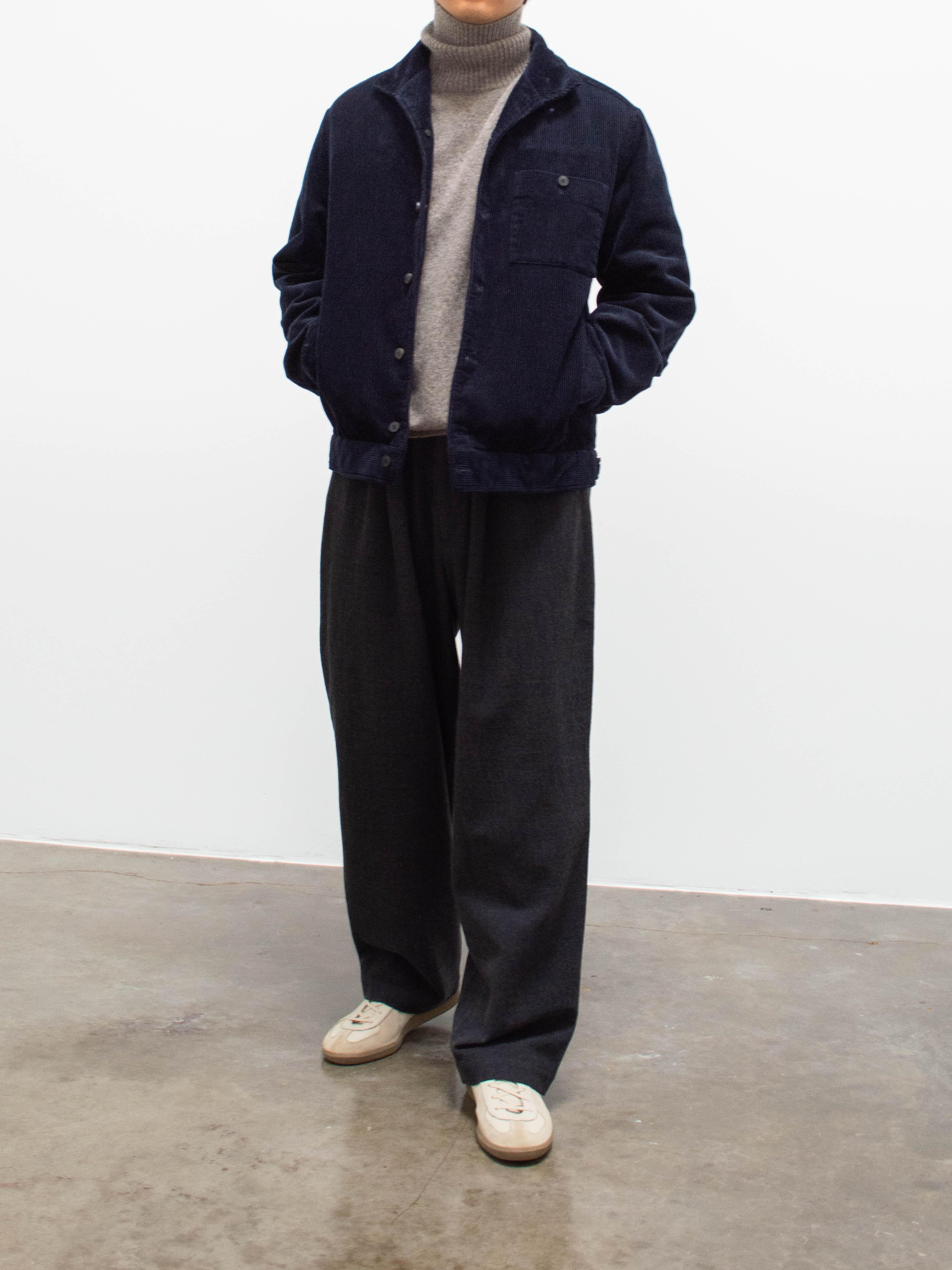 Namu Shop - Document Padded Corduroy Jacket - Navy