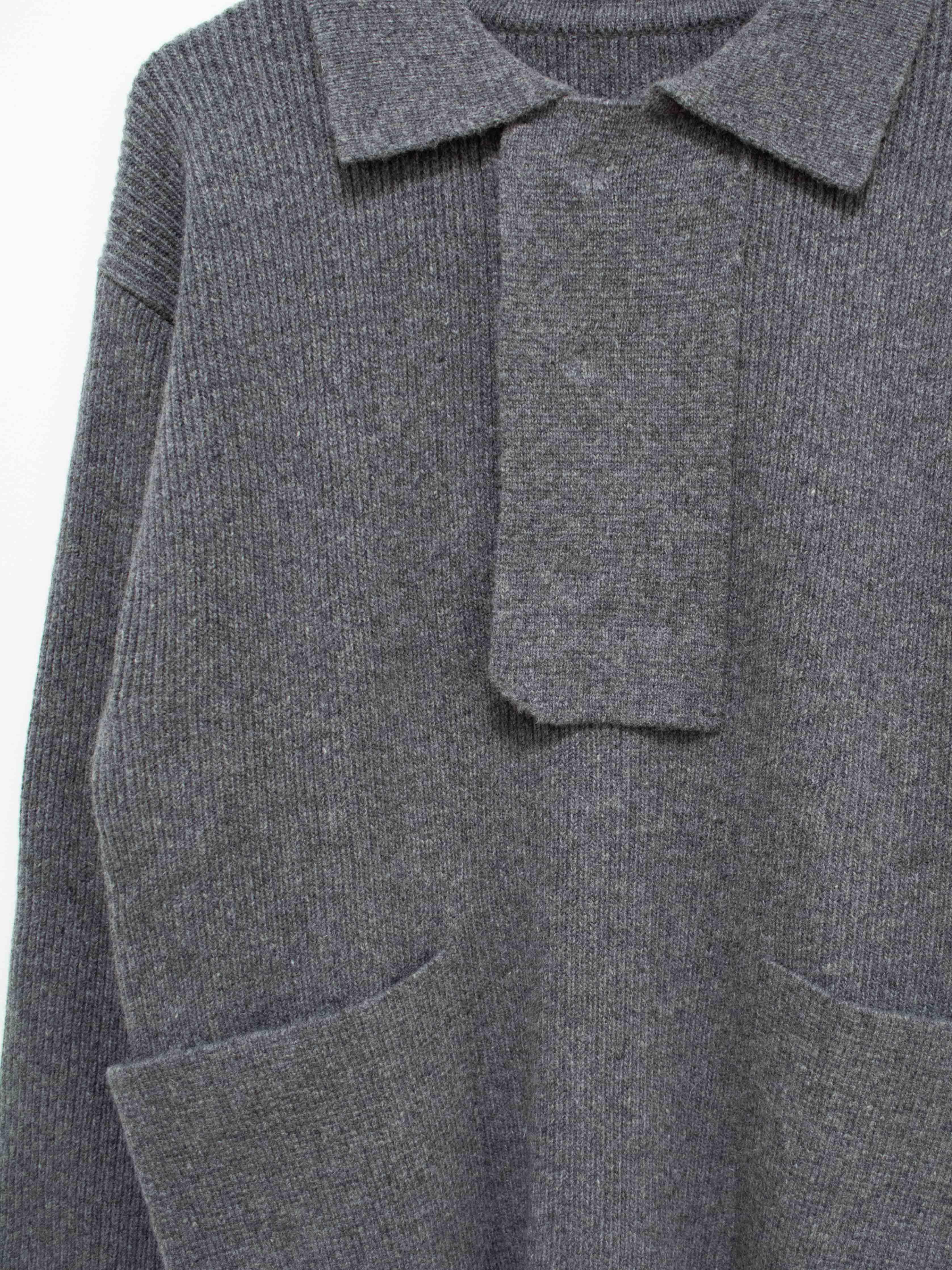Namu Shop - Document Shirting Jacket Sweater - Gray