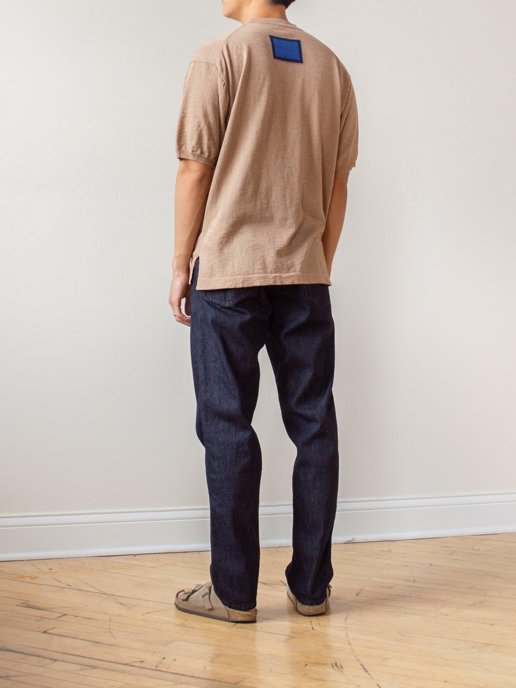Namu Shop - Document S/S Relaxed Sweater - Beige