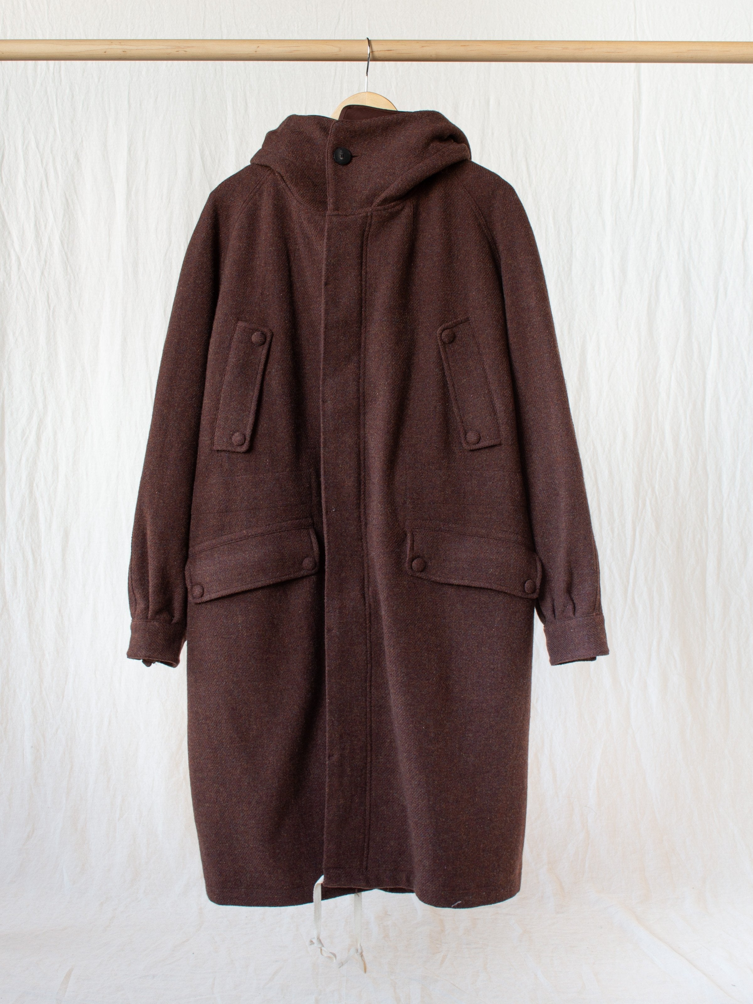 Namu Shop - Document The Document Wool Parka - Brown/Orange
