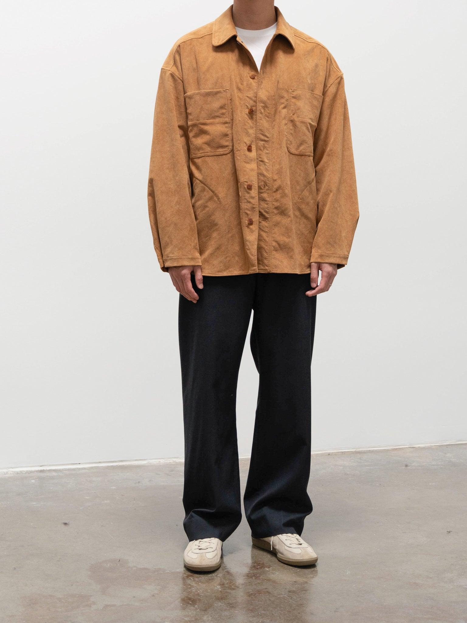 Namu Shop - Document Vegan Suede Shirting Jacket - Camel