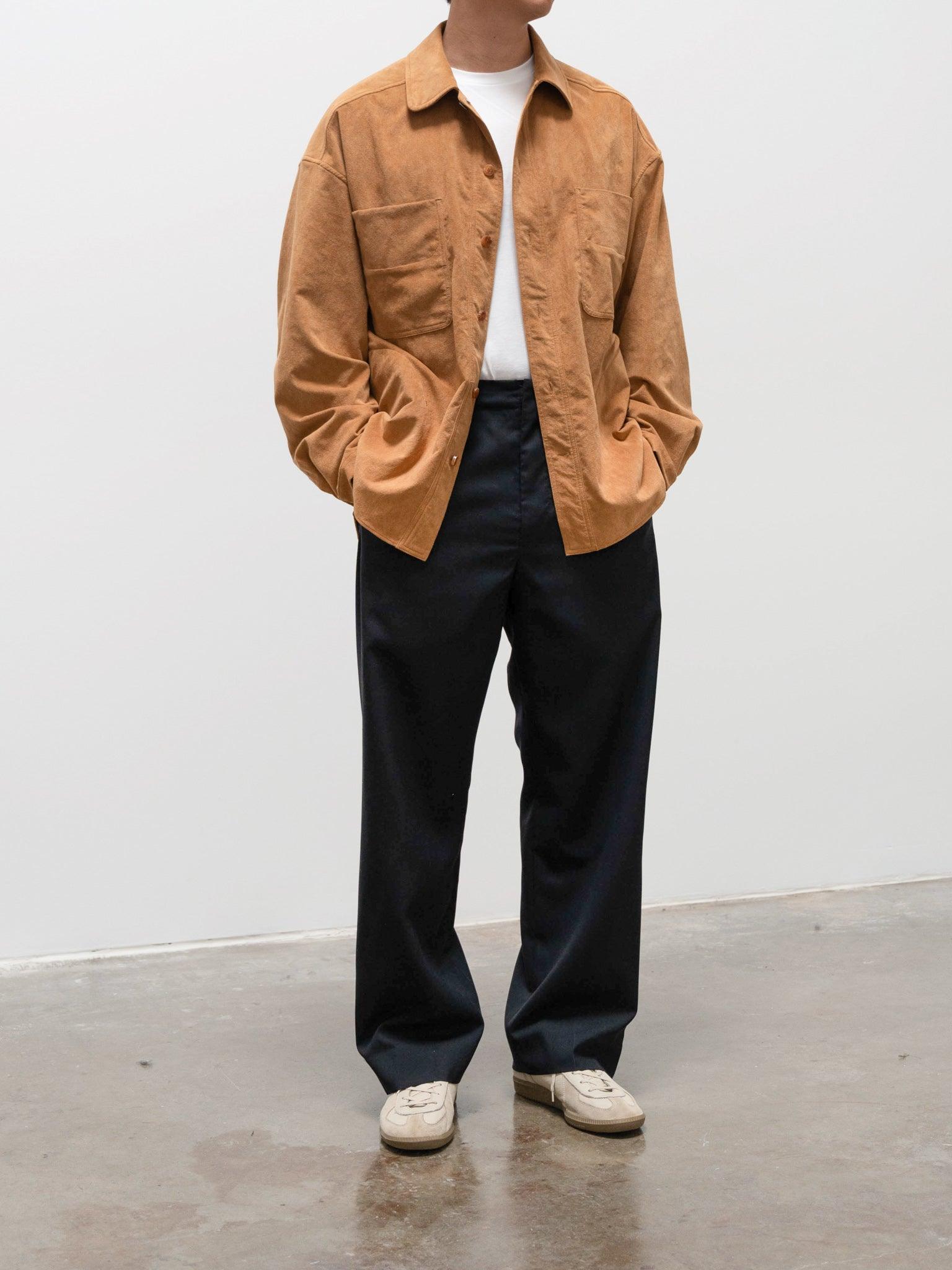 Namu Shop - Document Vegan Suede Shirting Jacket - Camel