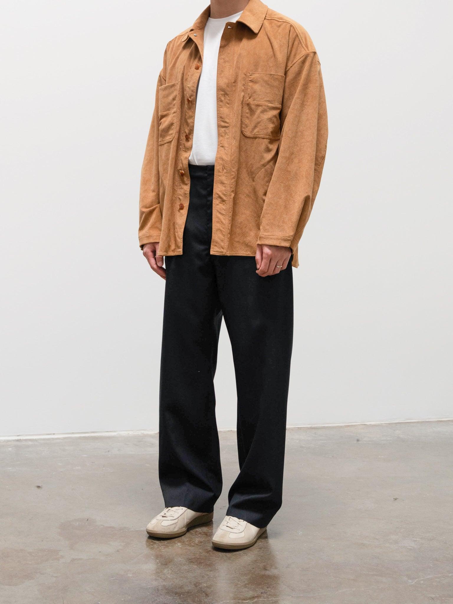 Namu Shop - Document Vegan Suede Shirting Jacket - Camel