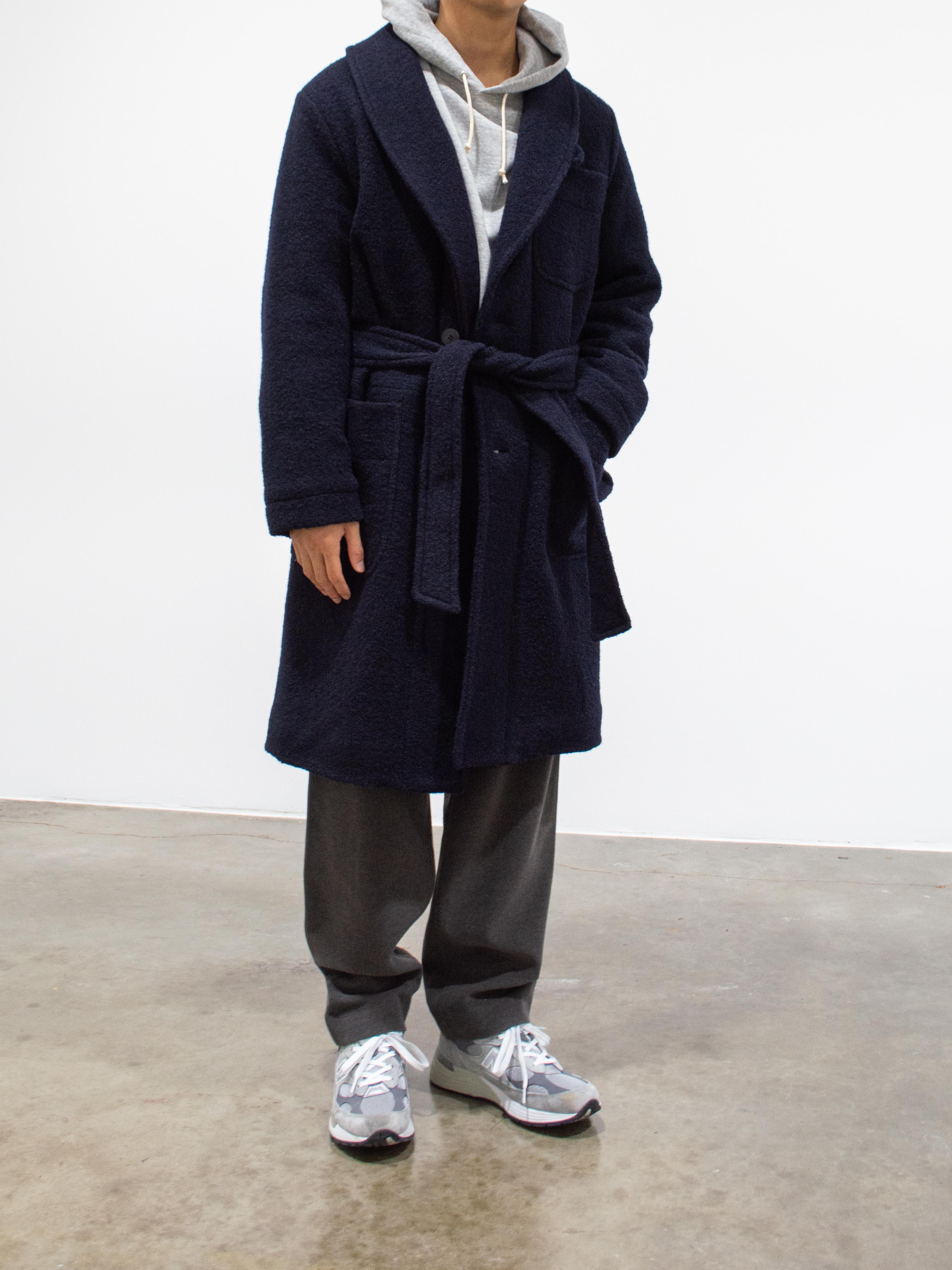 Namu Shop - Document Wool Boucle Coat - Navy
