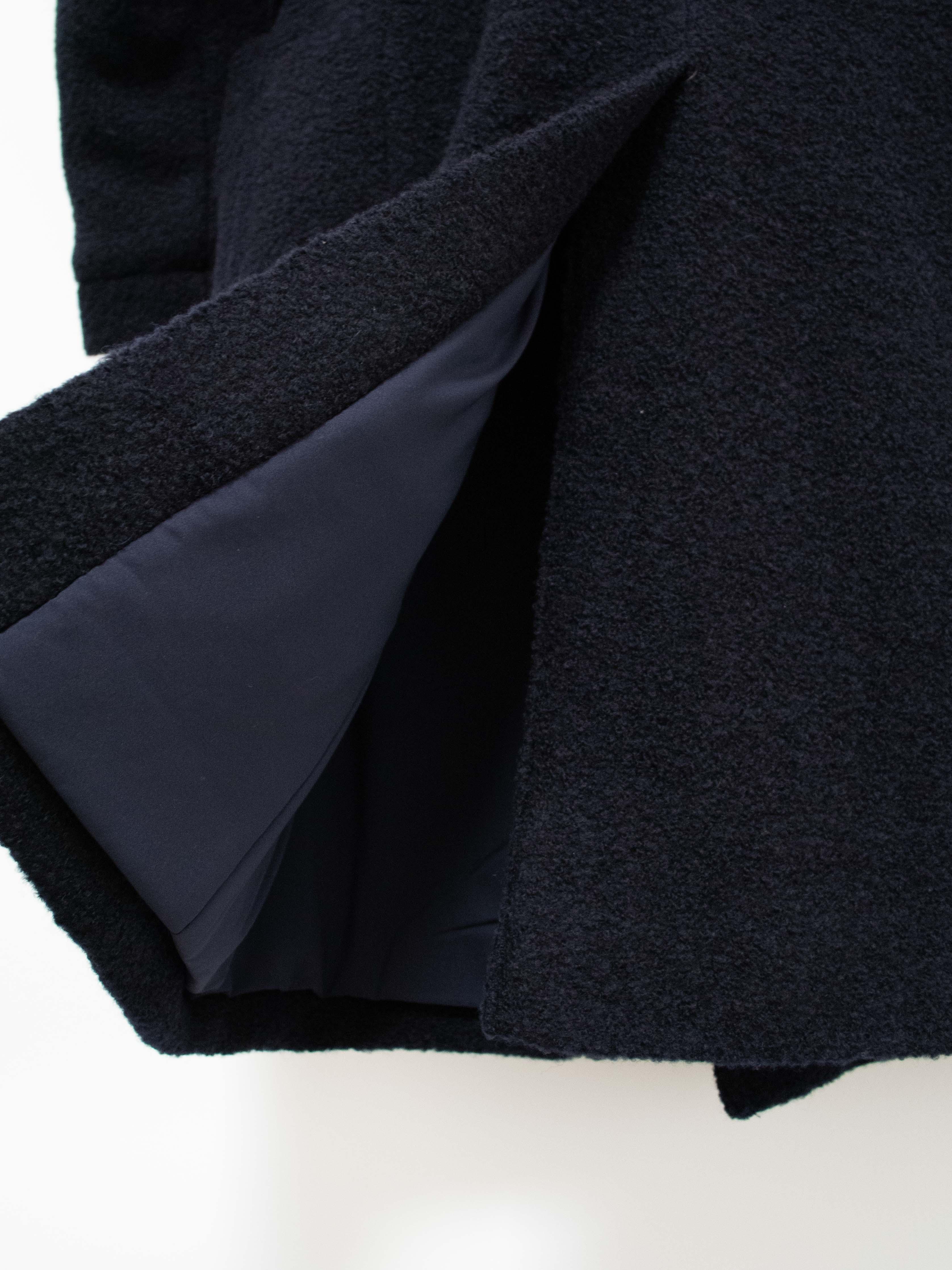 Namu Shop - Document Wool Boucle Coat - Navy