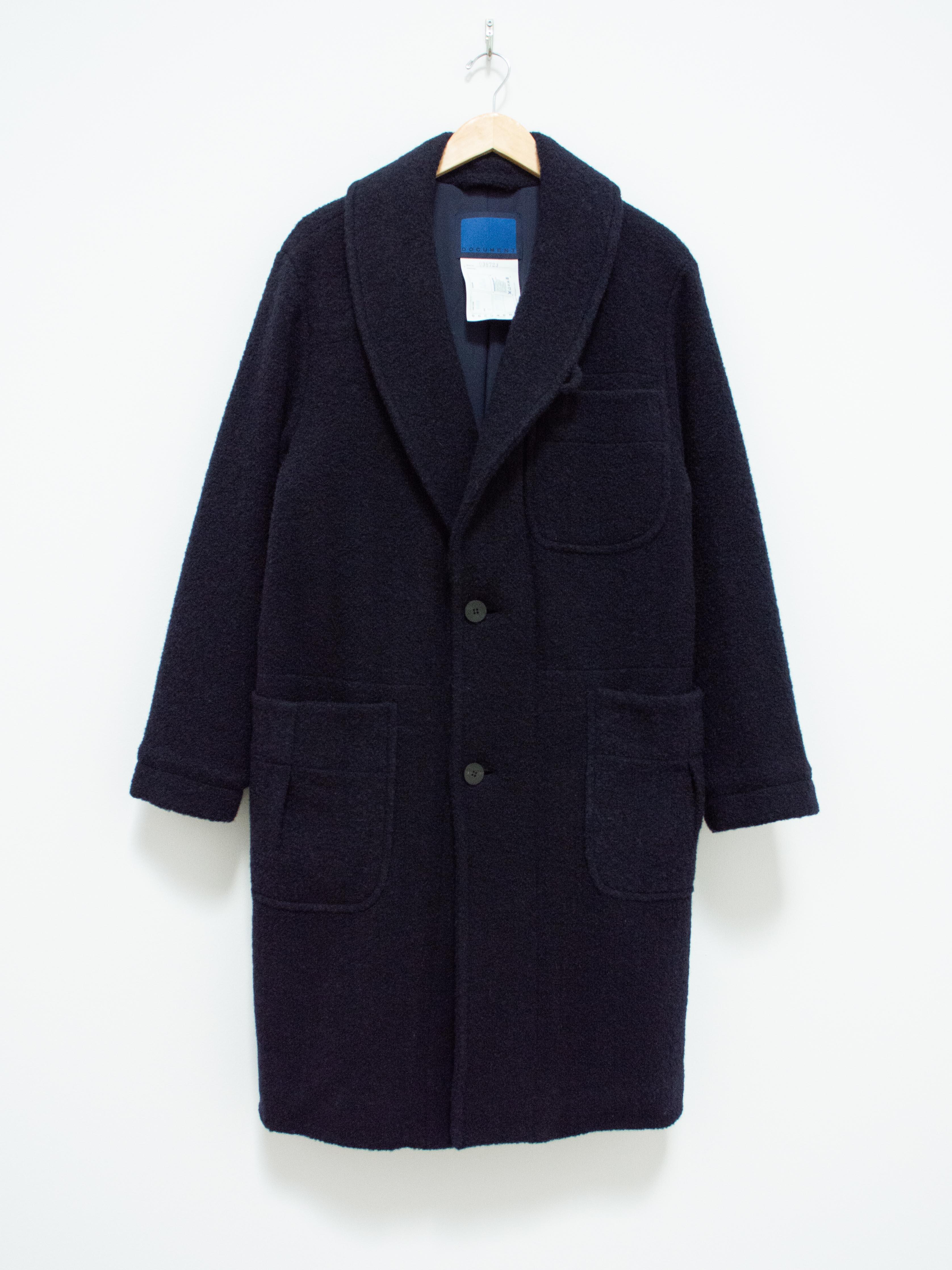 Namu Shop - Document Wool Boucle Coat - Navy
