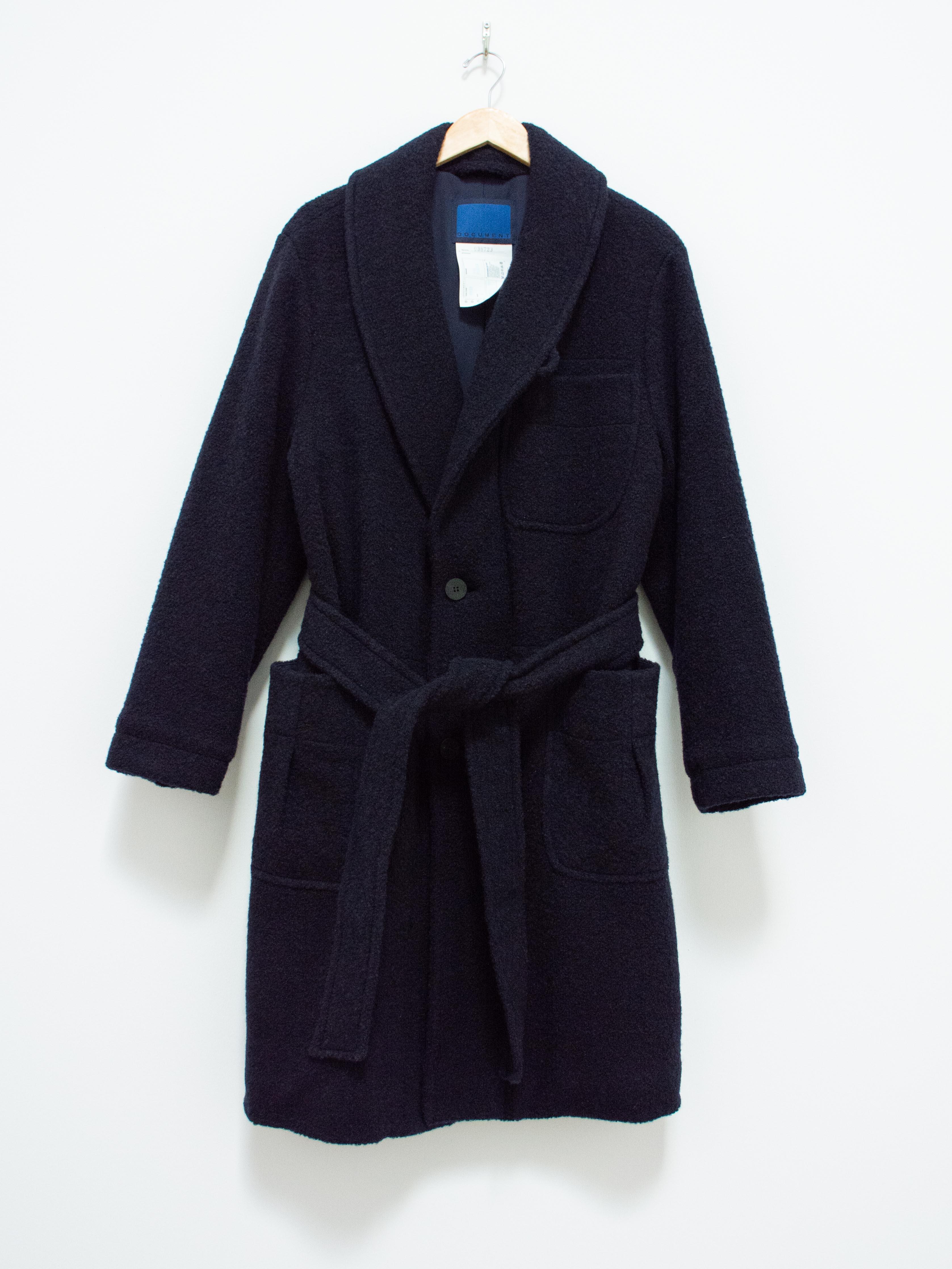 Namu Shop - Document Wool Boucle Coat - Navy