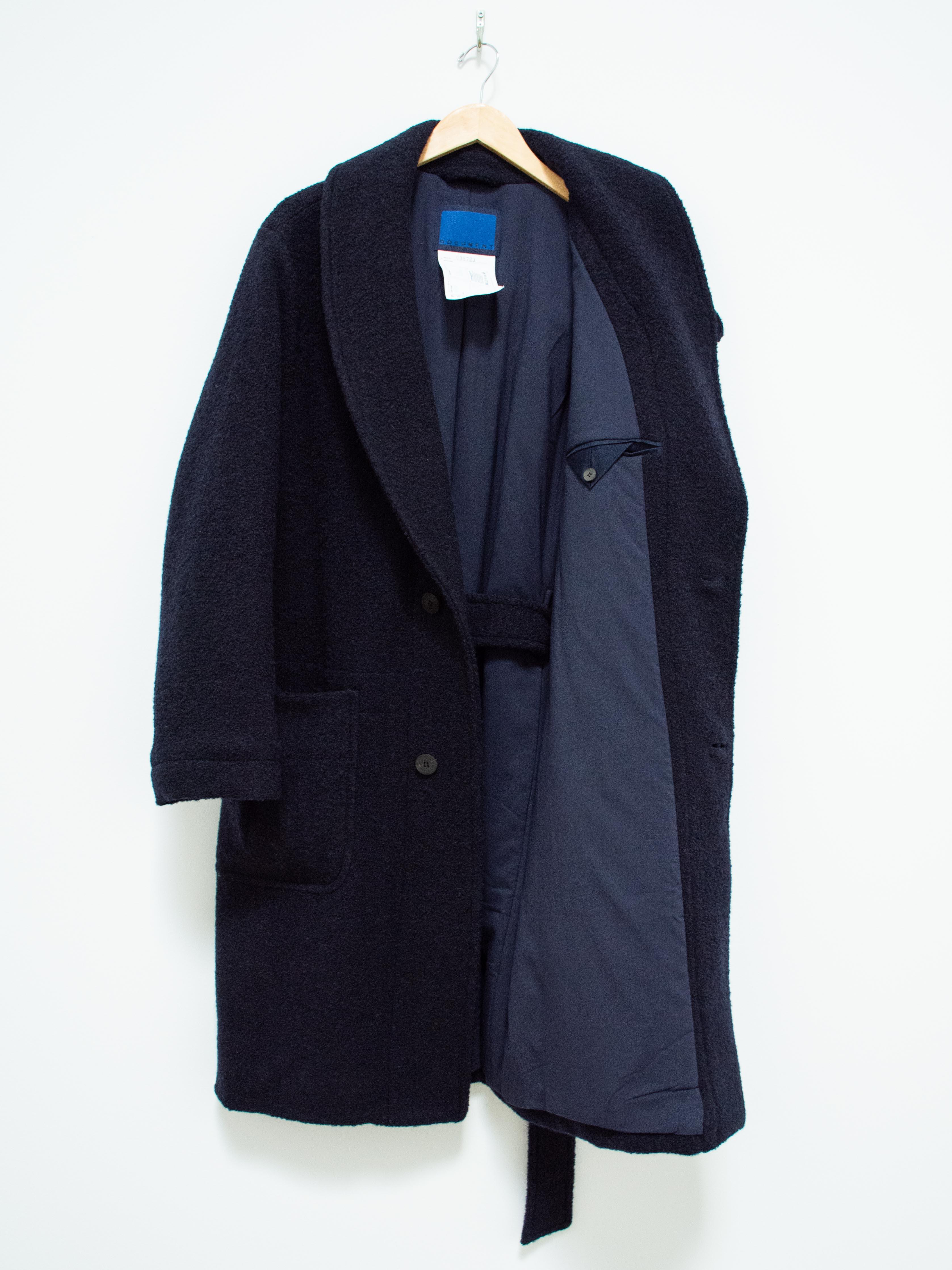 Namu Shop - Document Wool Boucle Coat - Navy