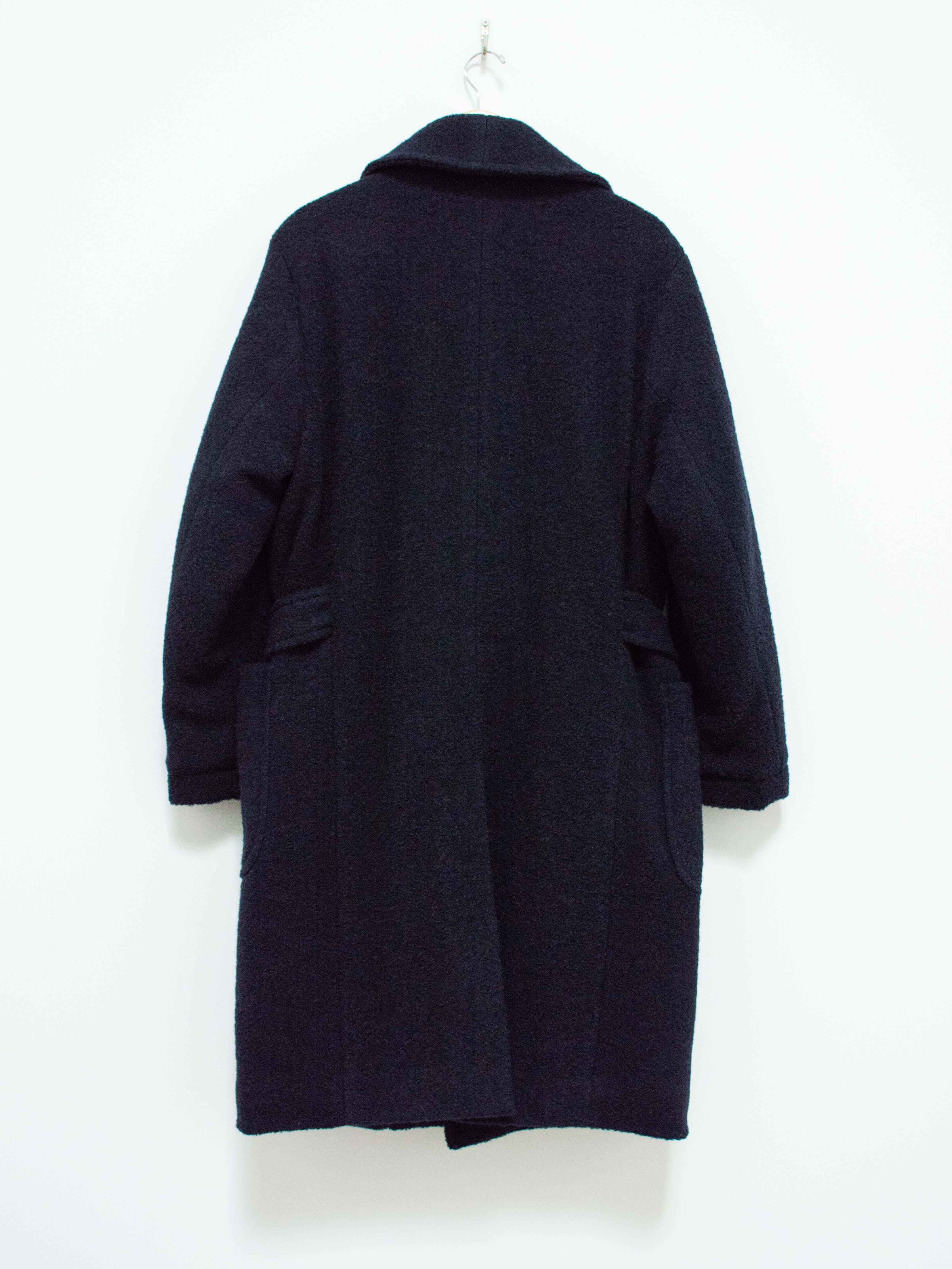 Namu Shop - Document Wool Boucle Coat - Navy