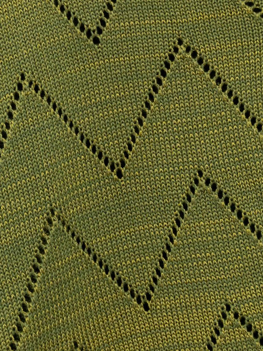 Namu Shop - Eastlogue Comb Pattern Cardigan - Green