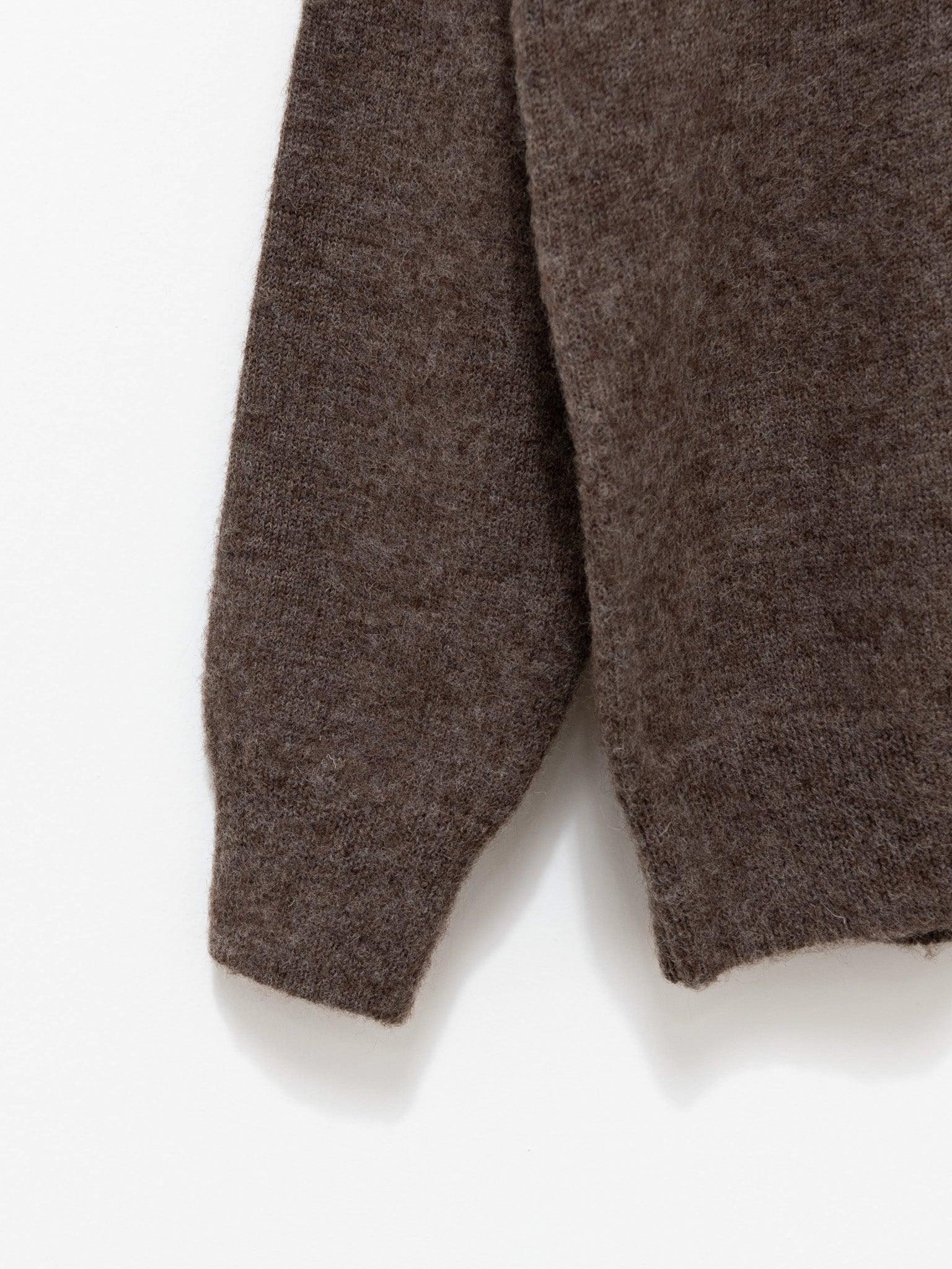 Namu Shop - Fujito C/N Knit Sweater - Brown