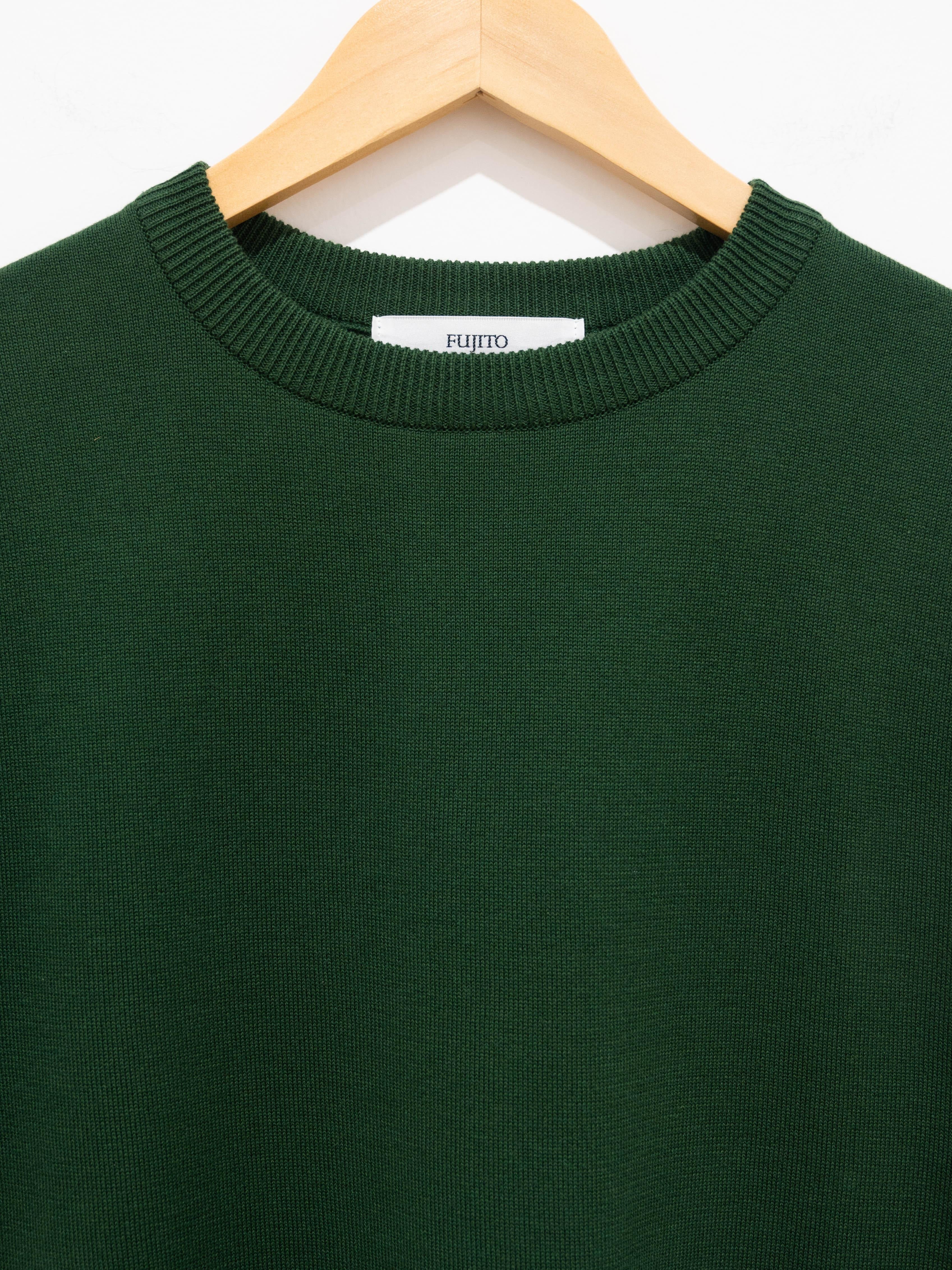 Namu Shop - Fujito C/N Knit T-Shirt - Forest Green