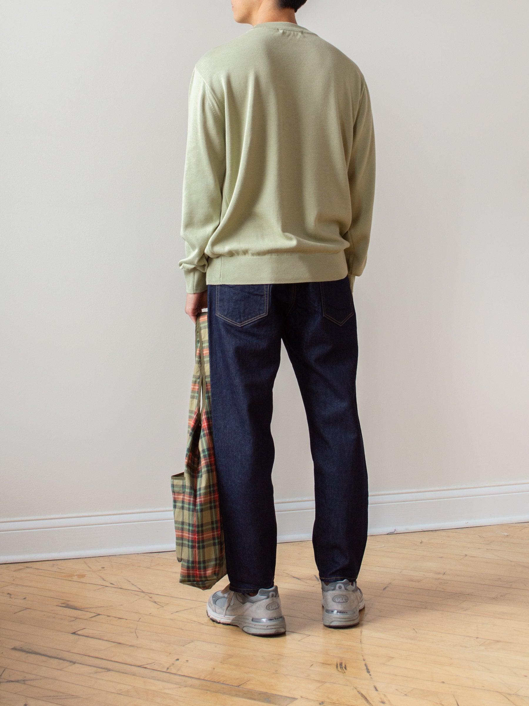 Namu Shop - Fujito Co Silk C/N Knit Sweater - Moss