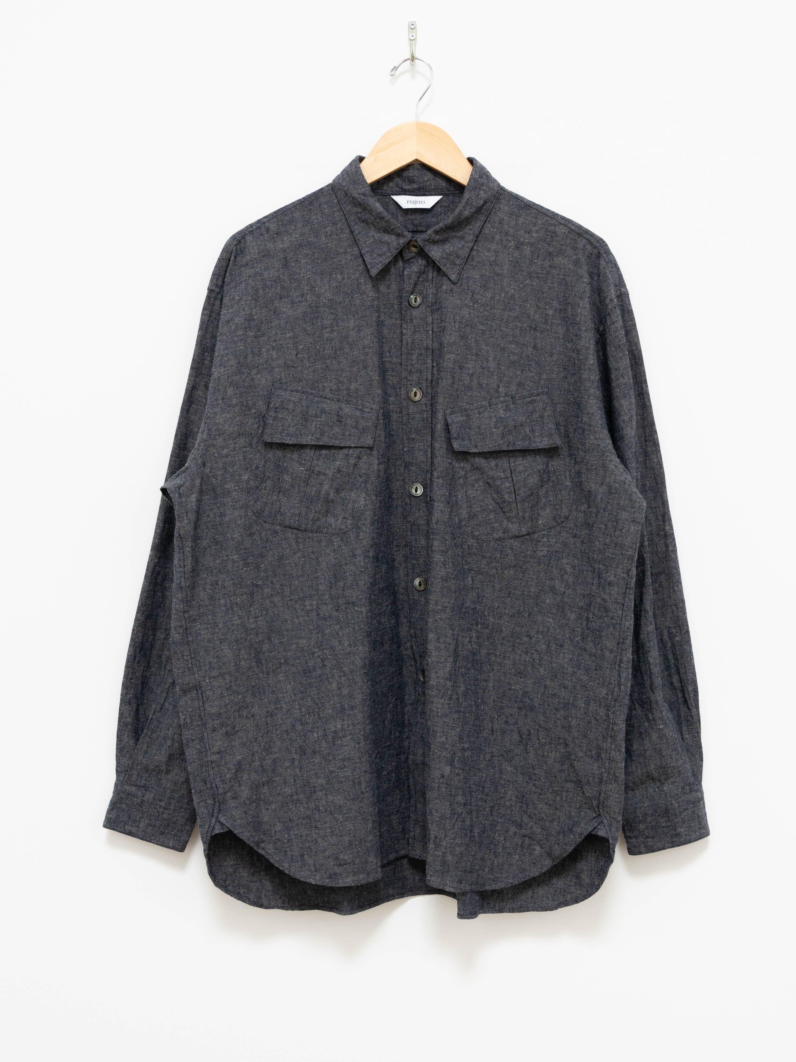 Namu Shop - Fujito Fatigue Shirt - Black Chambray