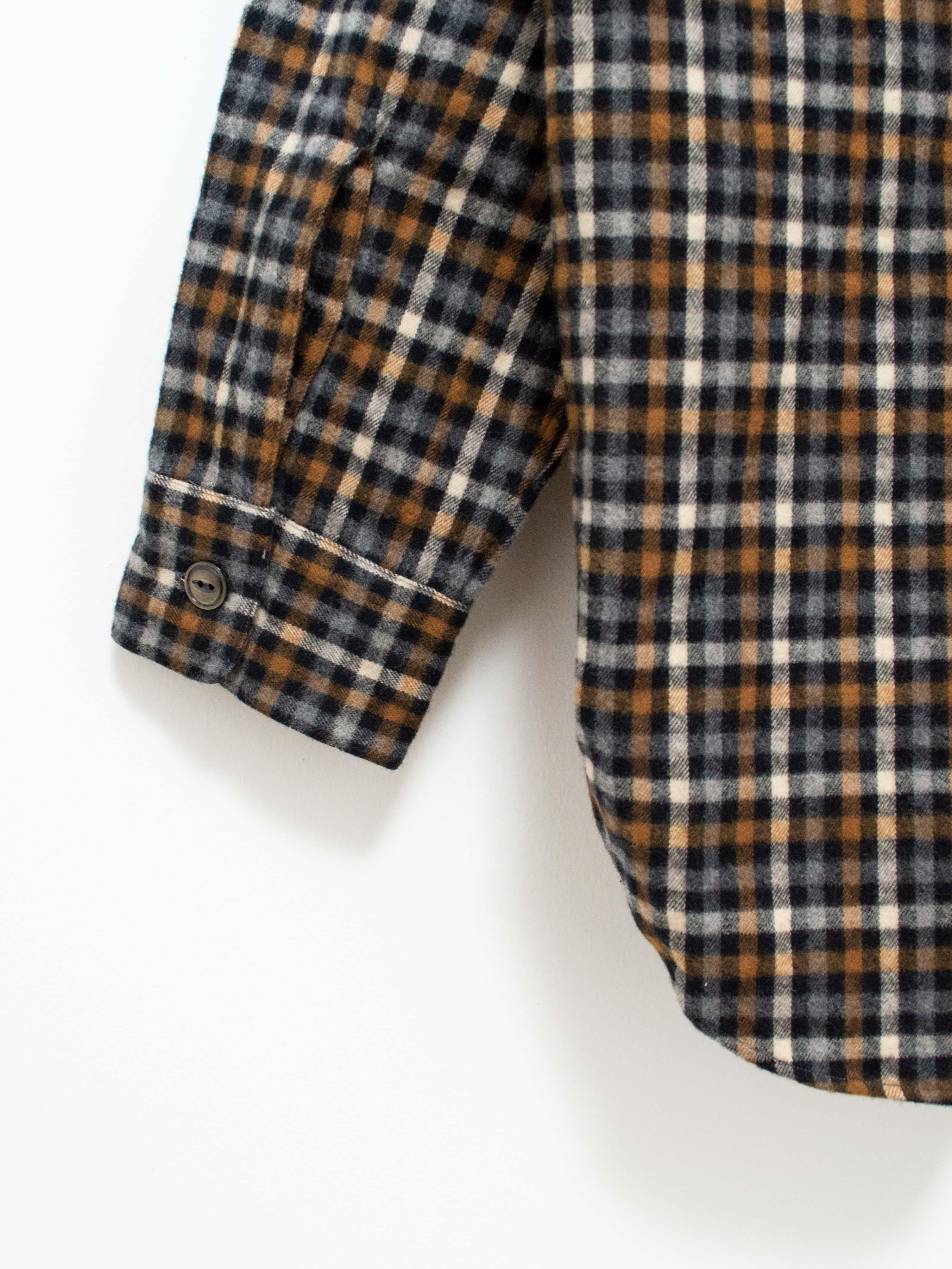 Namu Shop - Fujito Fatigue Shirt - Black x Brown Check