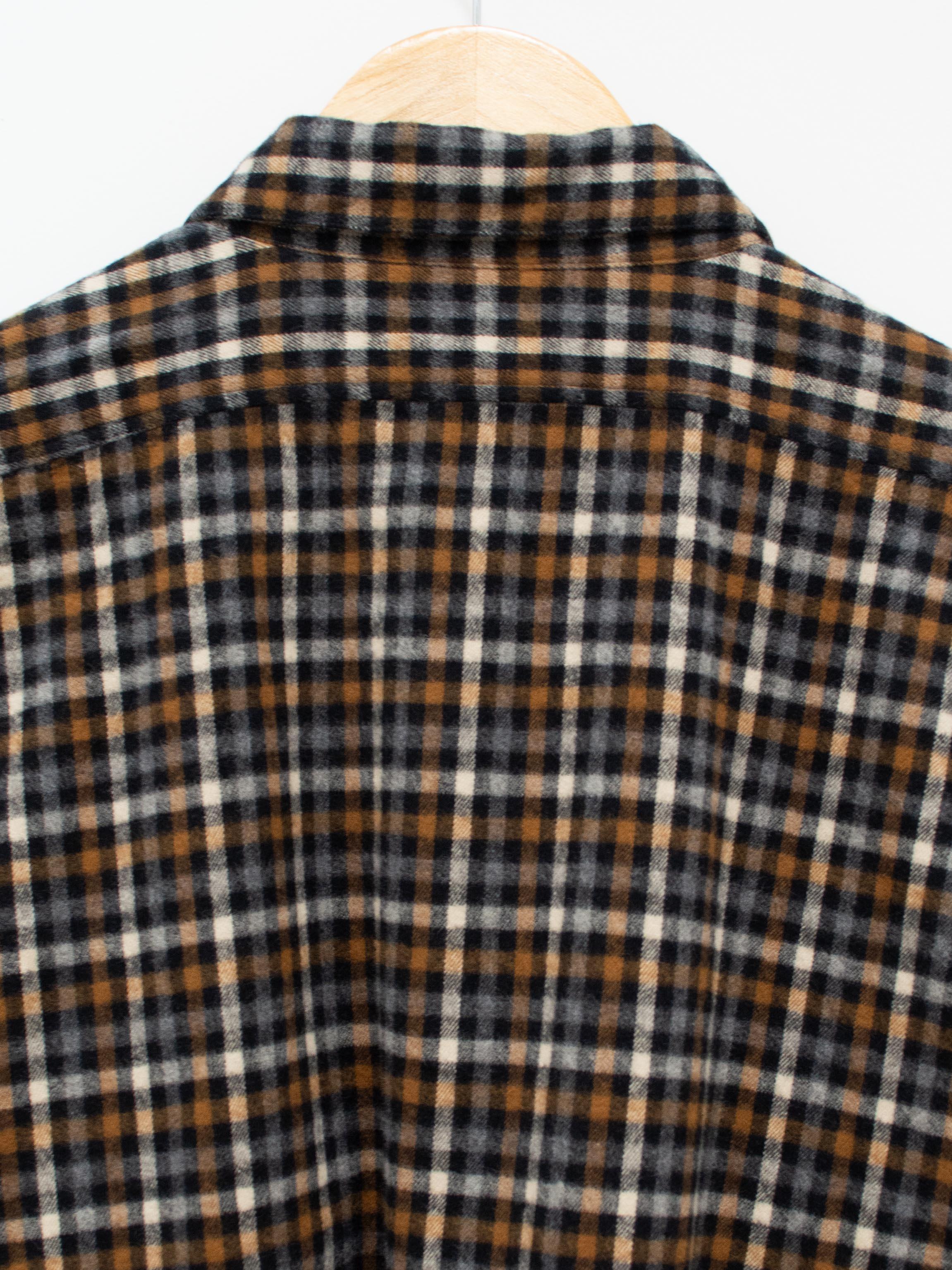 Namu Shop - Fujito Fatigue Shirt - Black x Brown Check