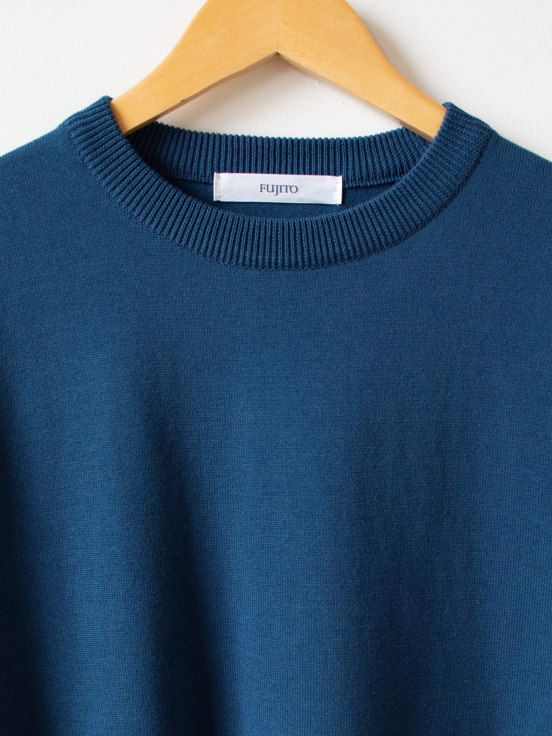 Namu Shop - Fujito Knit T-Shirt - Blue