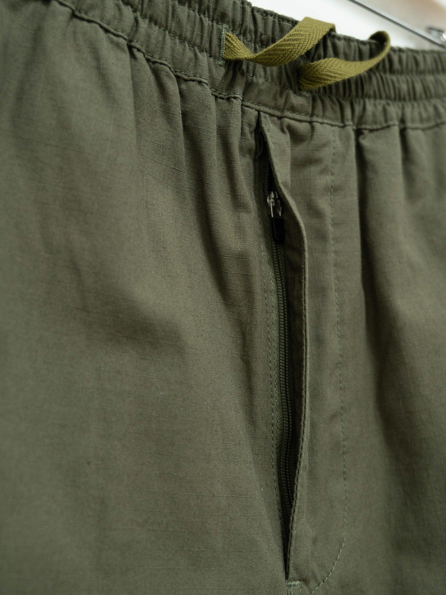 Namu Shop - Fujito Line Easy Pants - Olive Green Ripstop