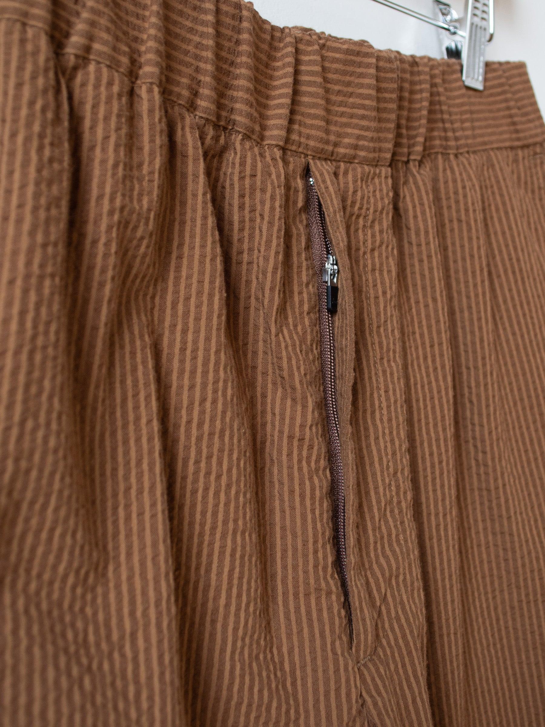 Namu Shop - Fujito Seersucker Easy Pants - Brown