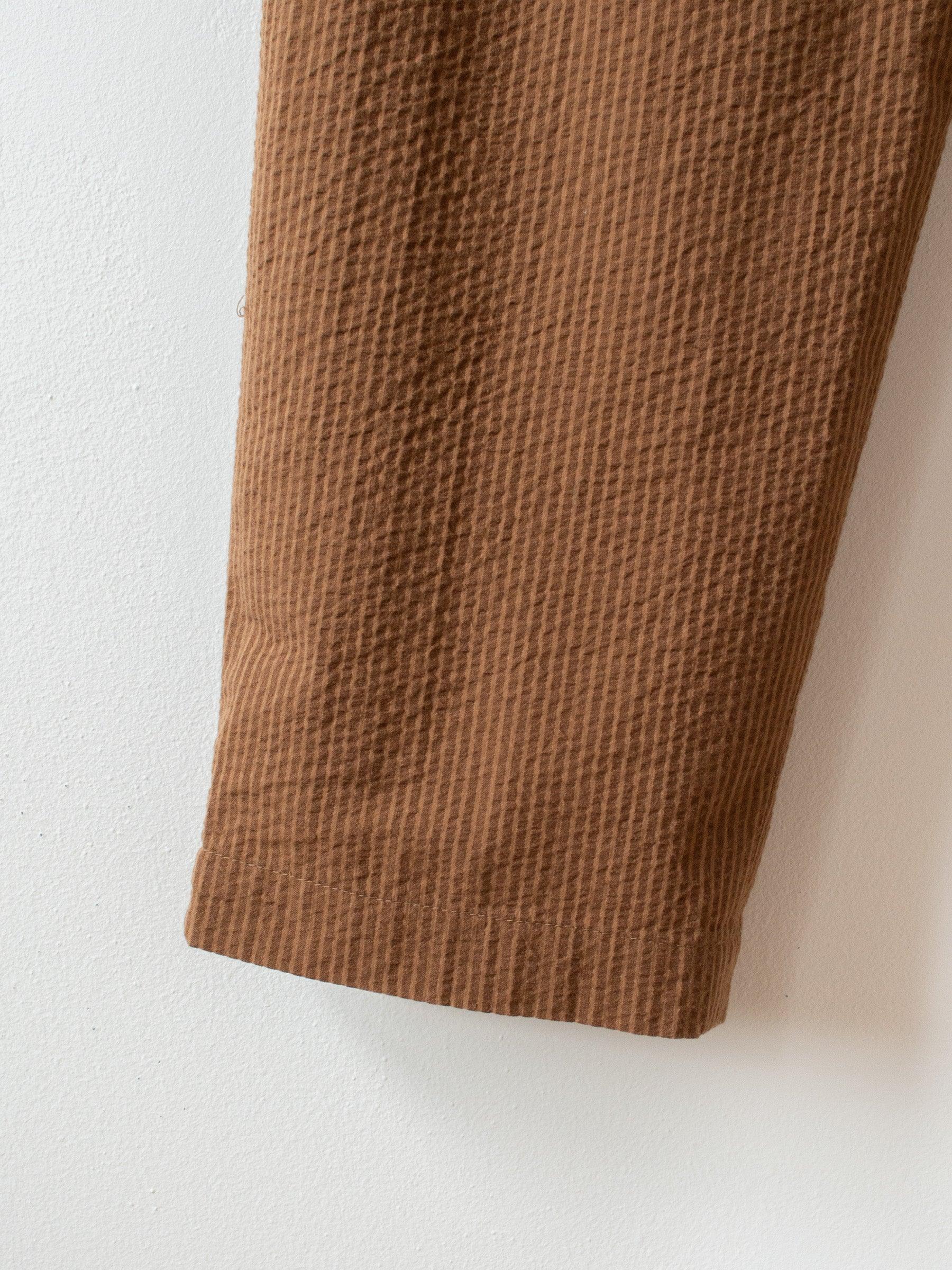 Namu Shop - Fujito Seersucker Easy Pants - Brown
