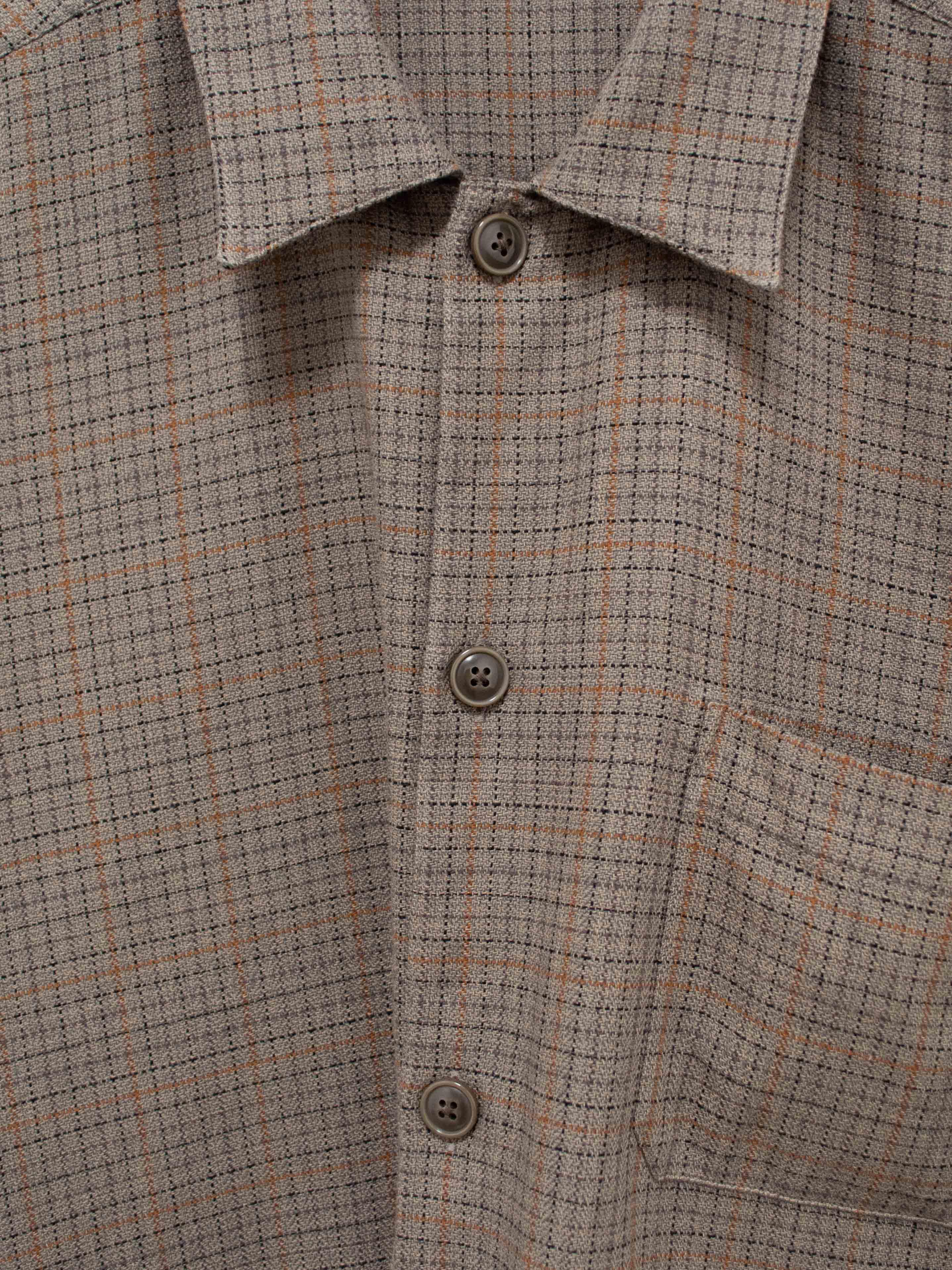 Namu Shop - Fujito Shirt Coat - Herringbone Gray Check