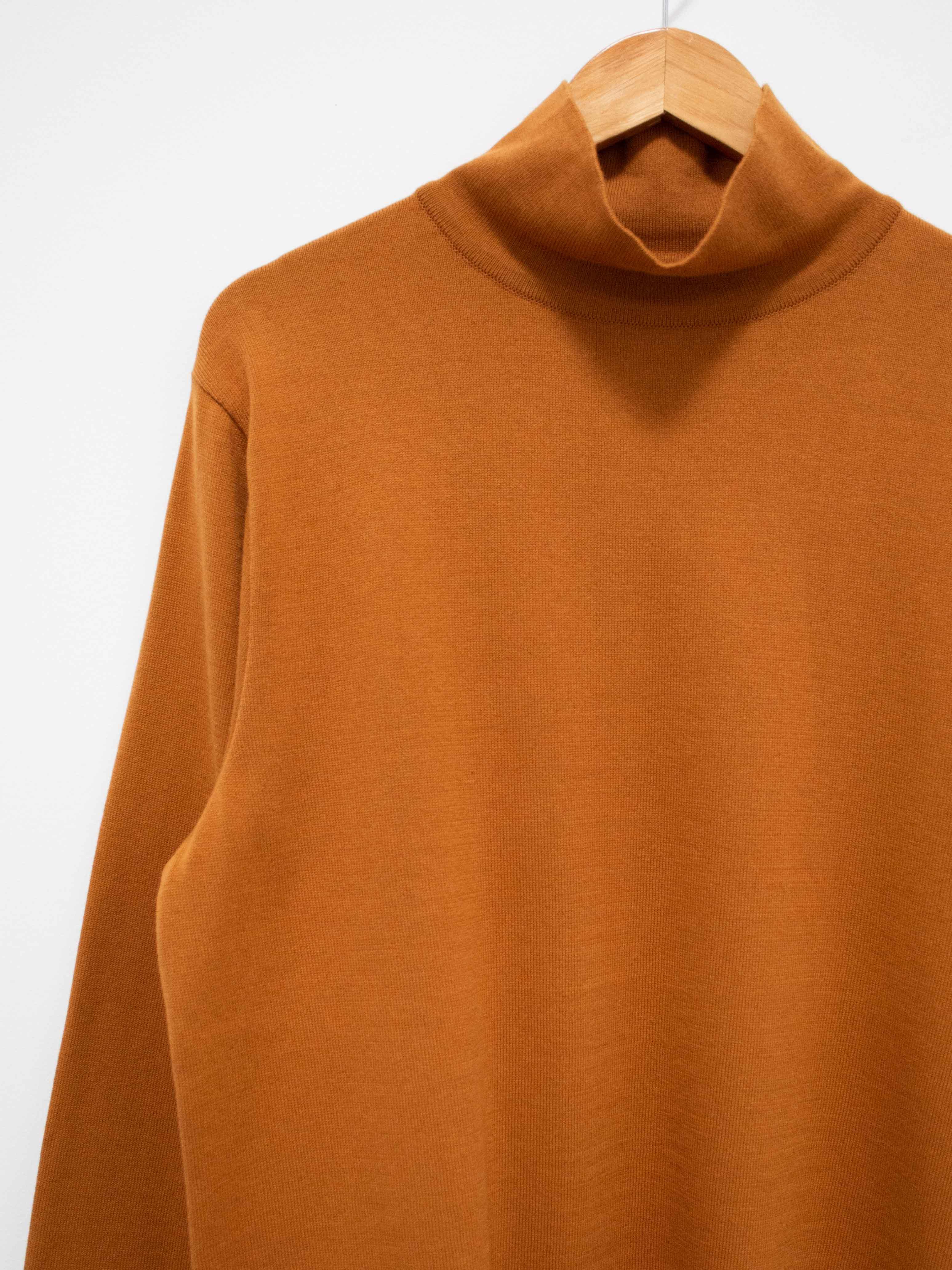 Namu Shop - Fujito Turtleneck Knit Shirt - Brown Gold